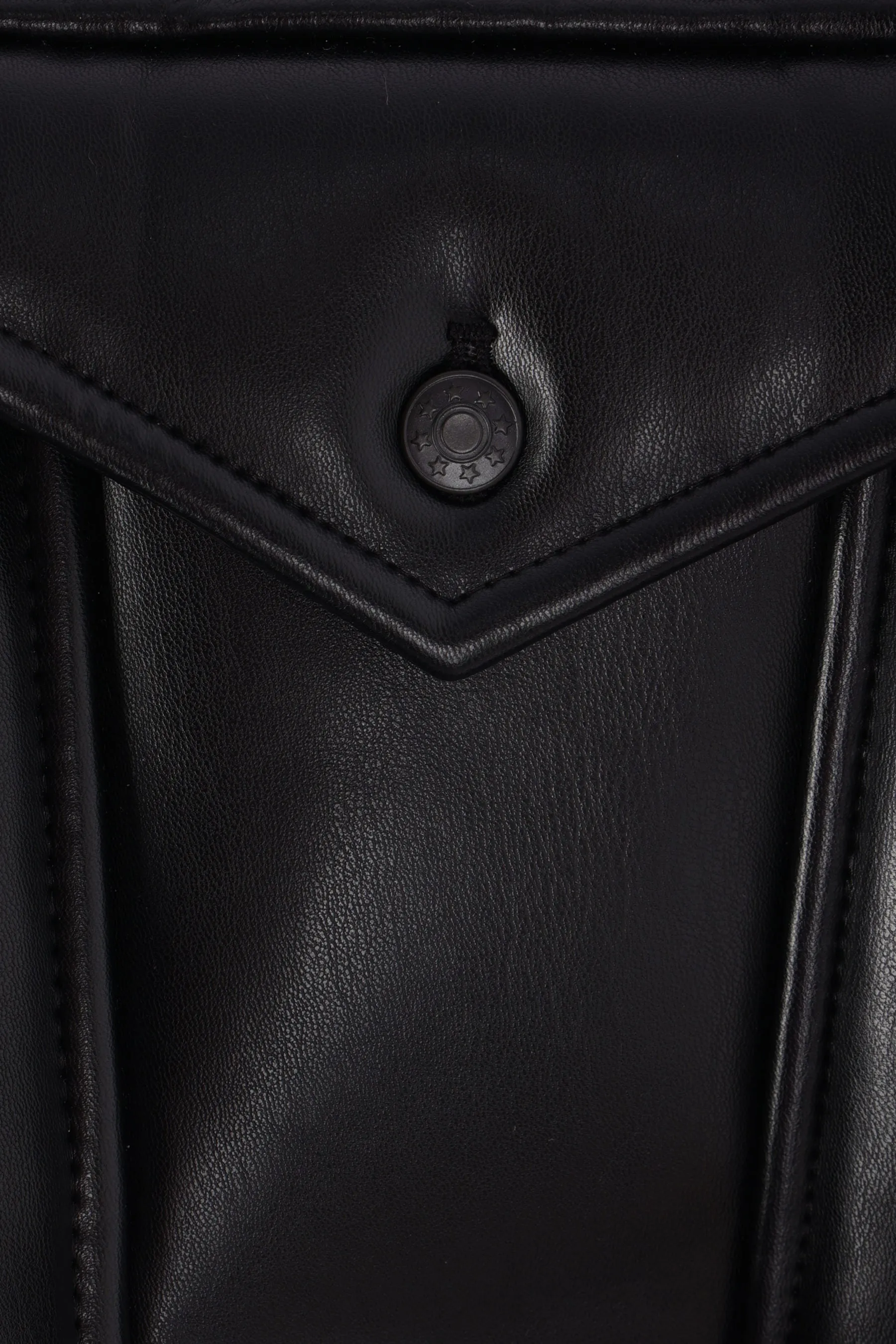 oversized jacket in faux leather