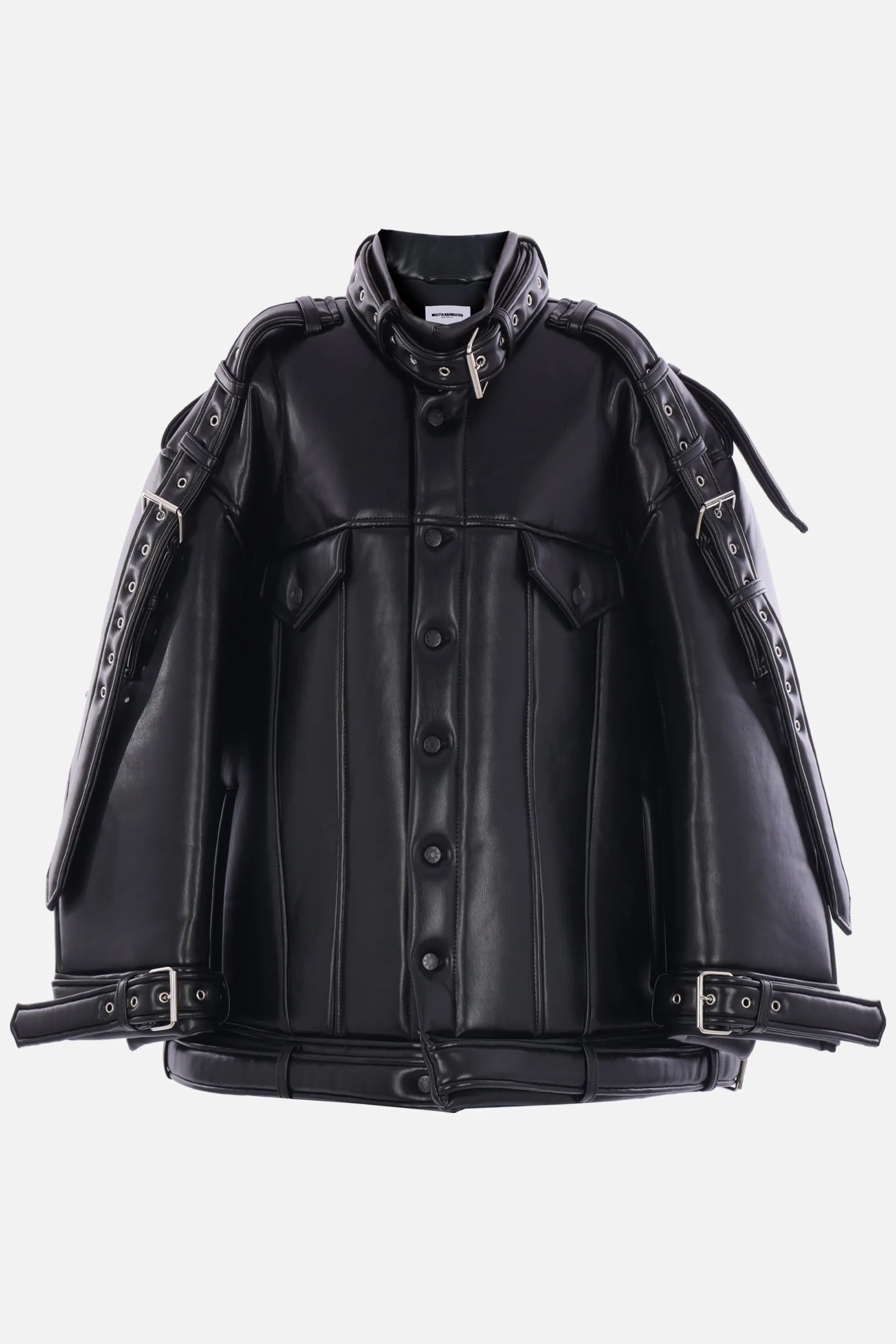oversized jacket in faux leather