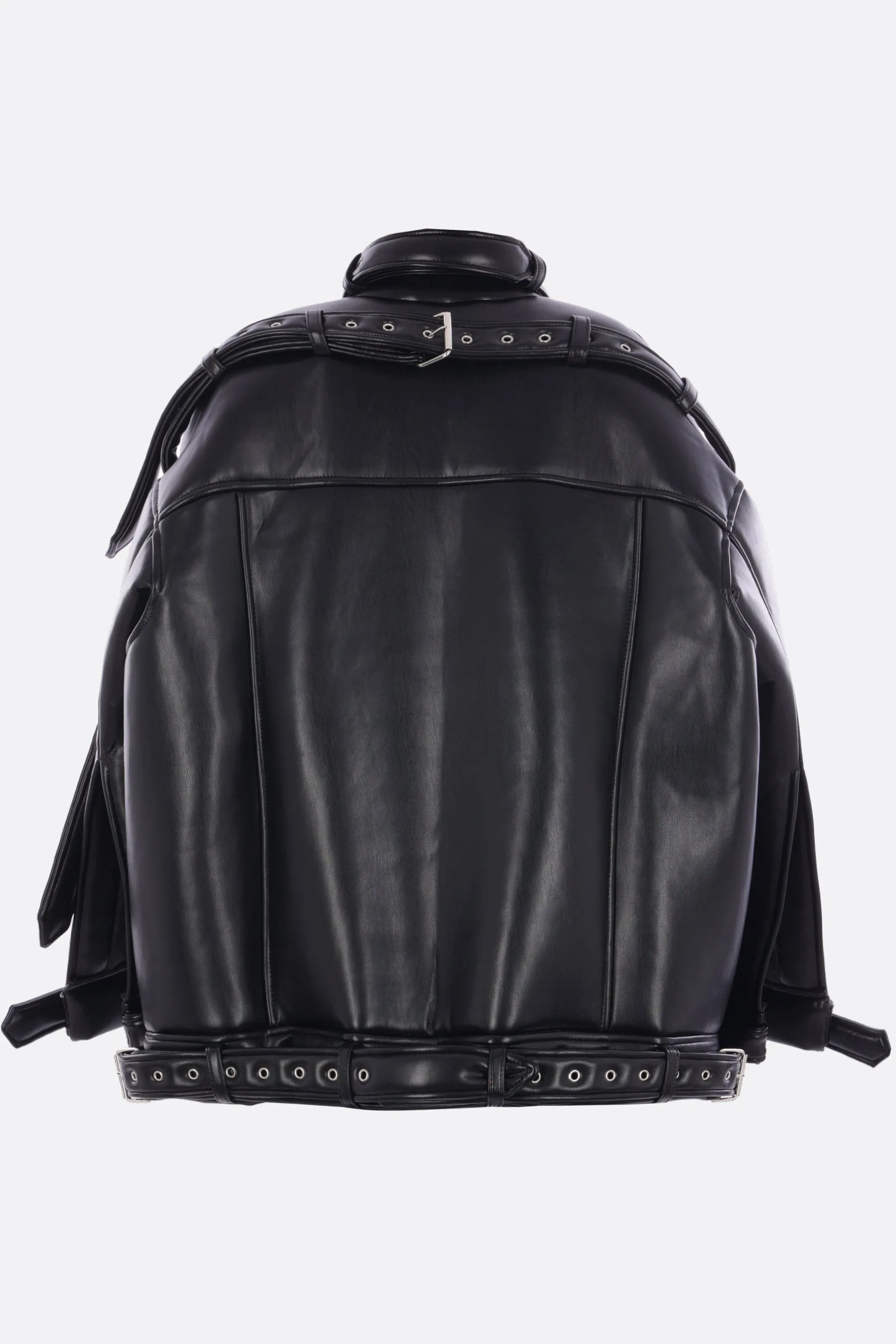 oversized jacket in faux leather
