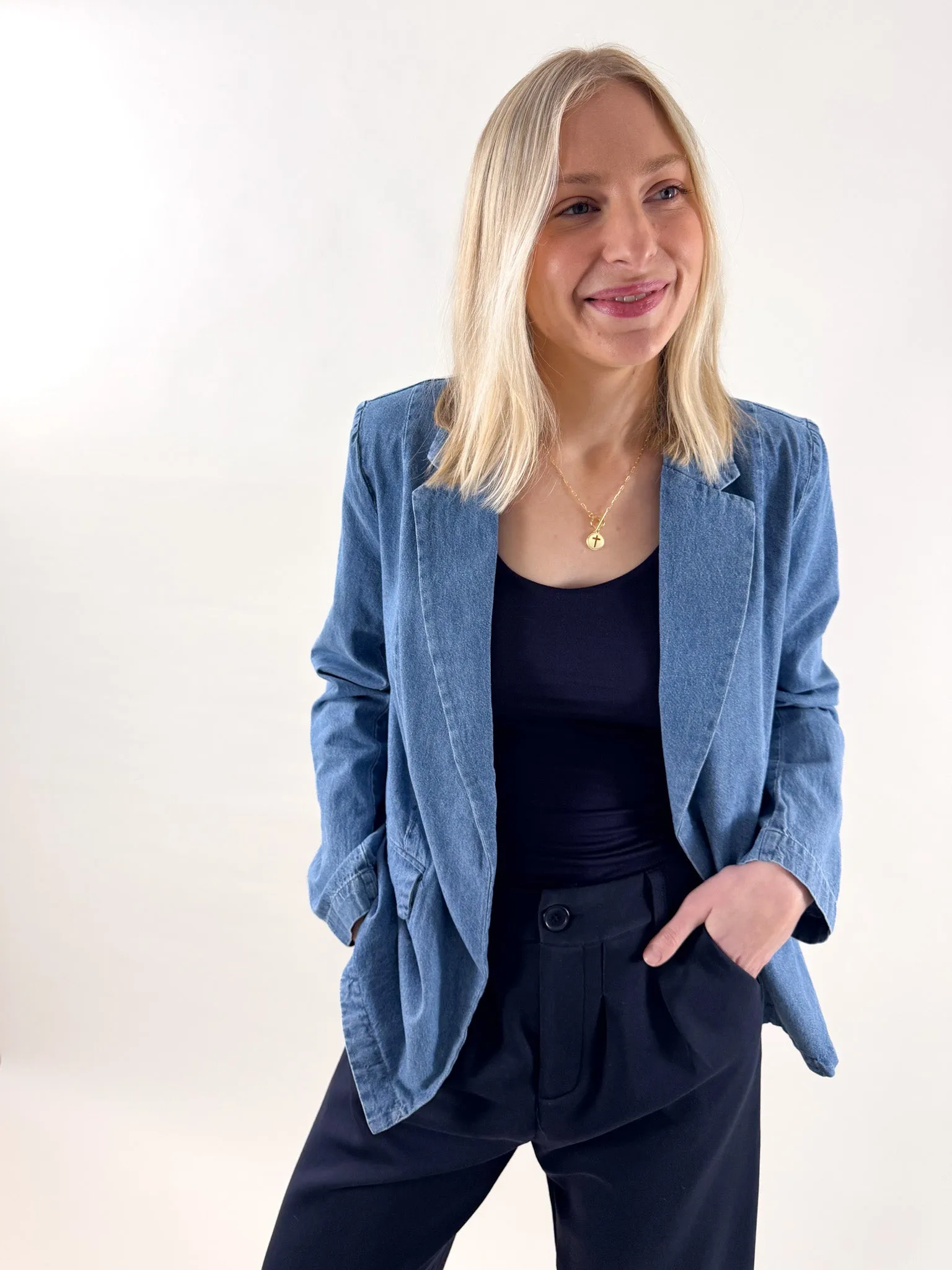 Payton Chambray Blazer