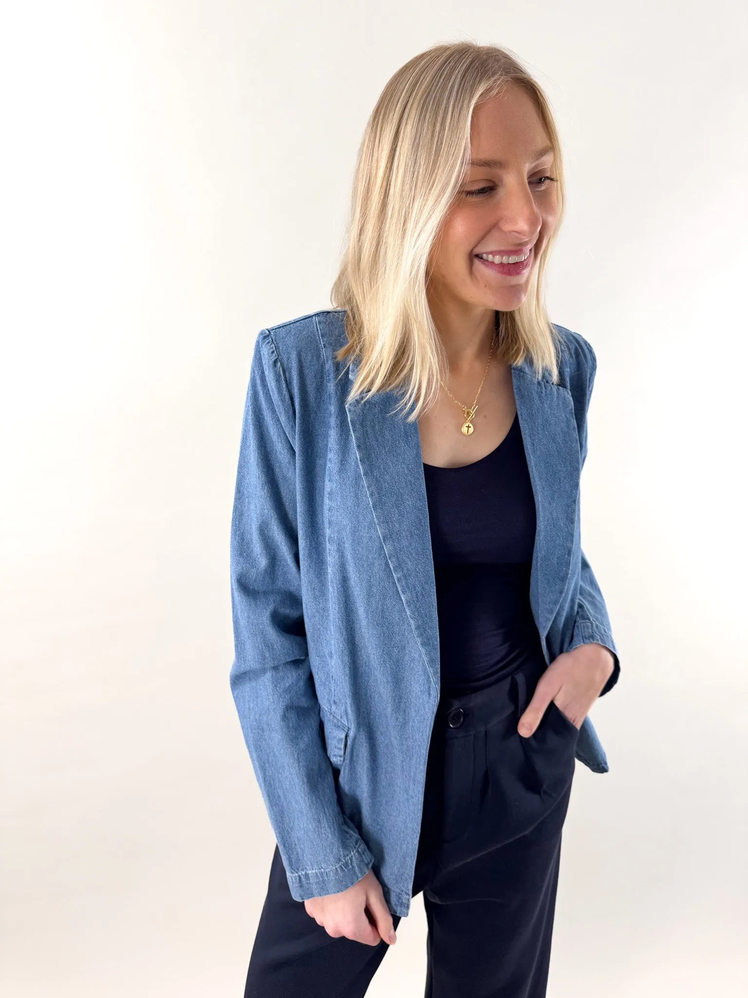 Payton Chambray Blazer