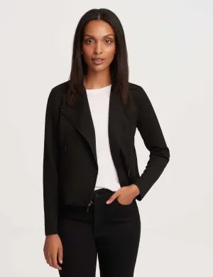 Petite Moto Jacket With Patch Pockets- Sale