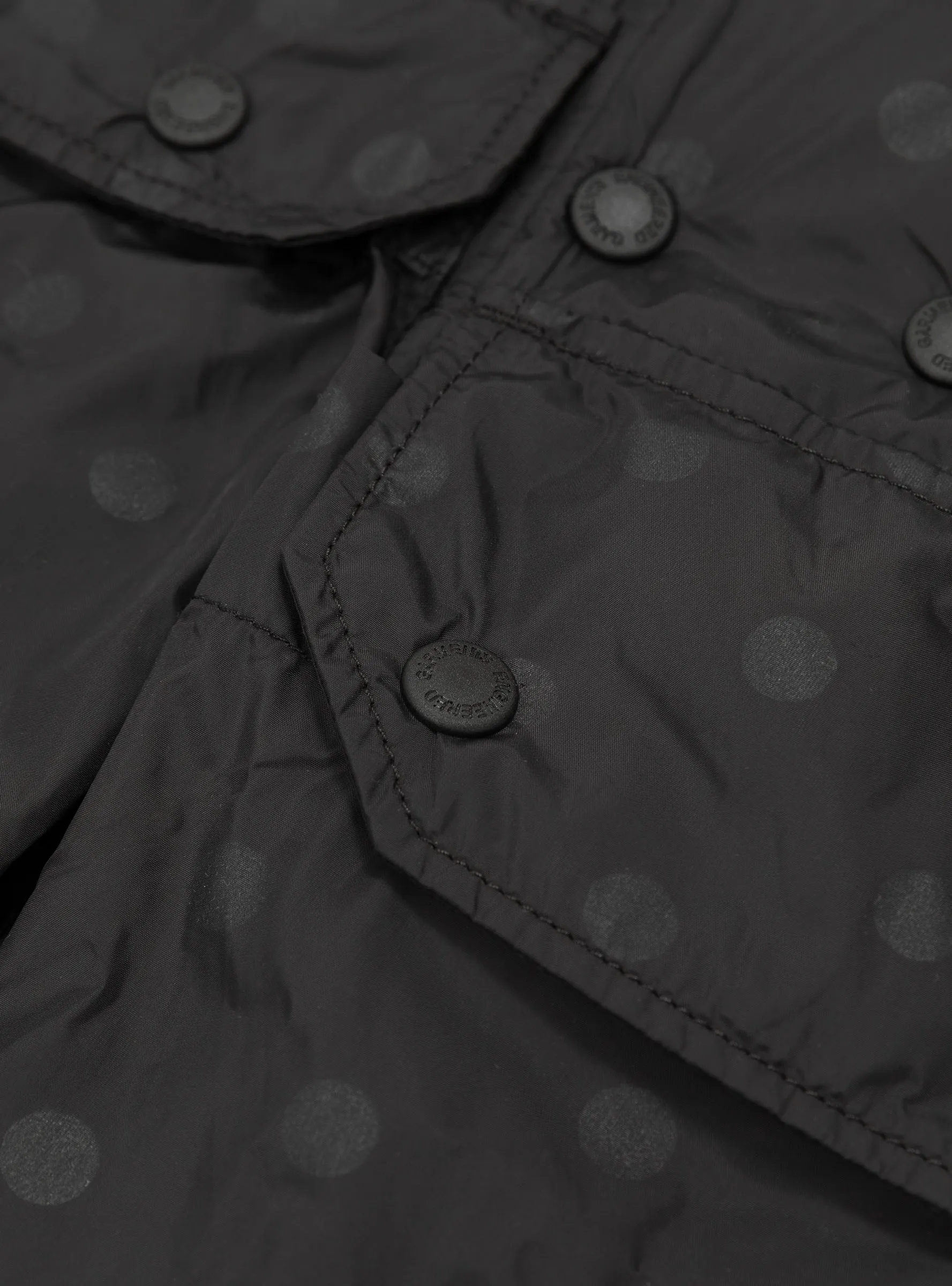 Polka Dot Printed Cover Vest Black