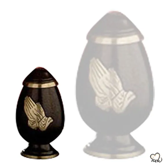 Praying Hands Religious Brass Cremation Urn