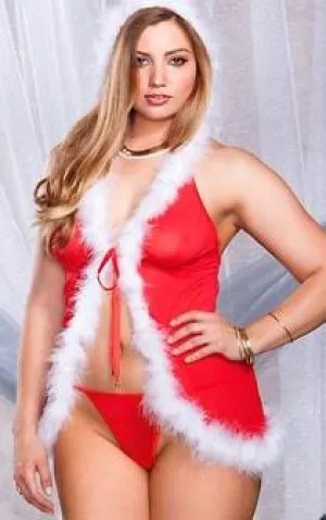 Santa’s Little Playmate Robe Plus Size