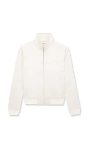 Satin Jacket With Saint Laurent Embroidery - White