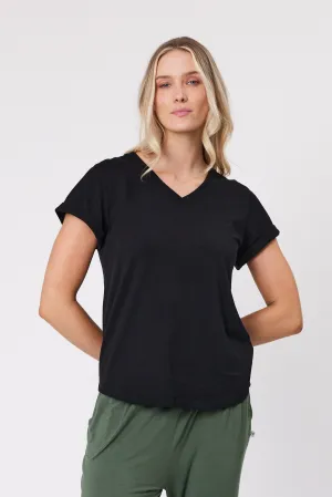 Shine On Essentials V Tee Black