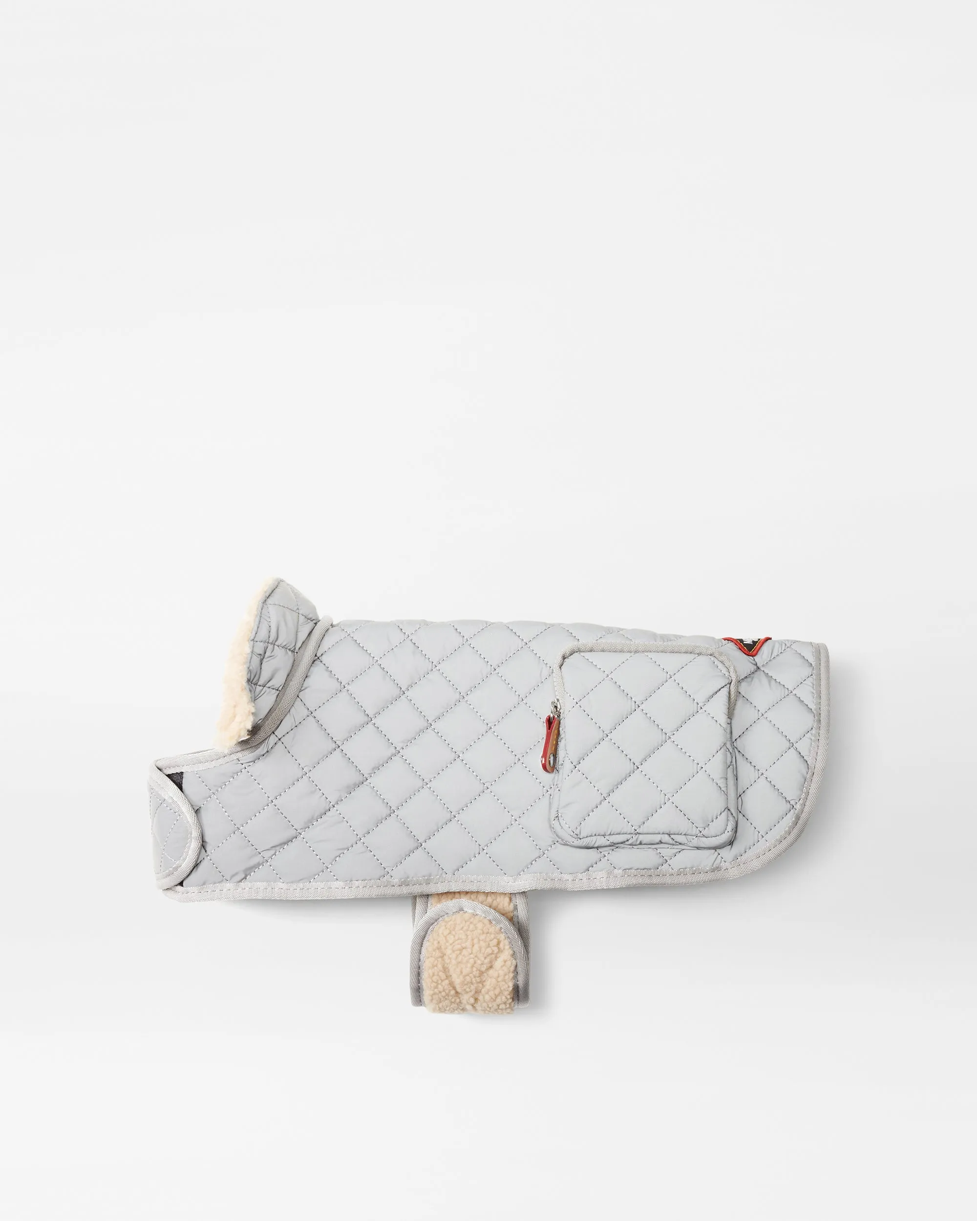 Silver Refelctive/Tan Sherpa Small MZW Dog Coat