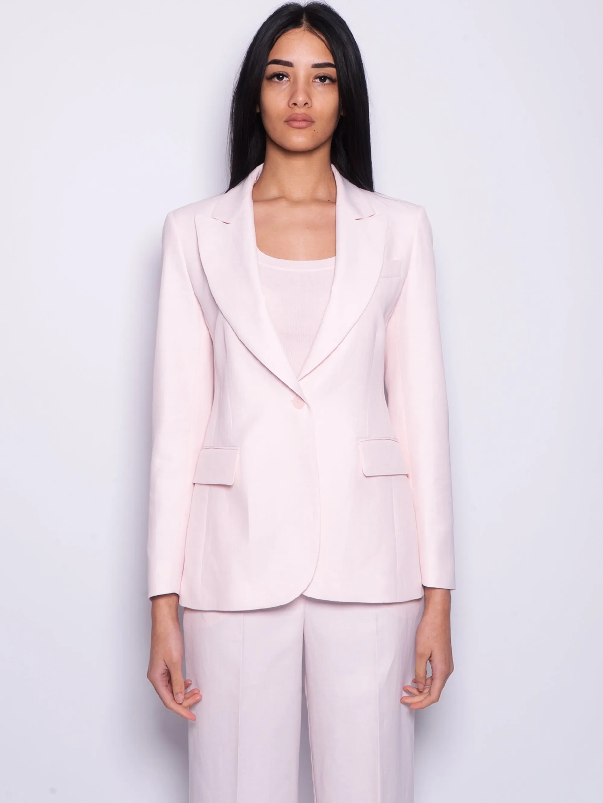 Single-breasted Blazer with Pesco Flower Peak Lapels