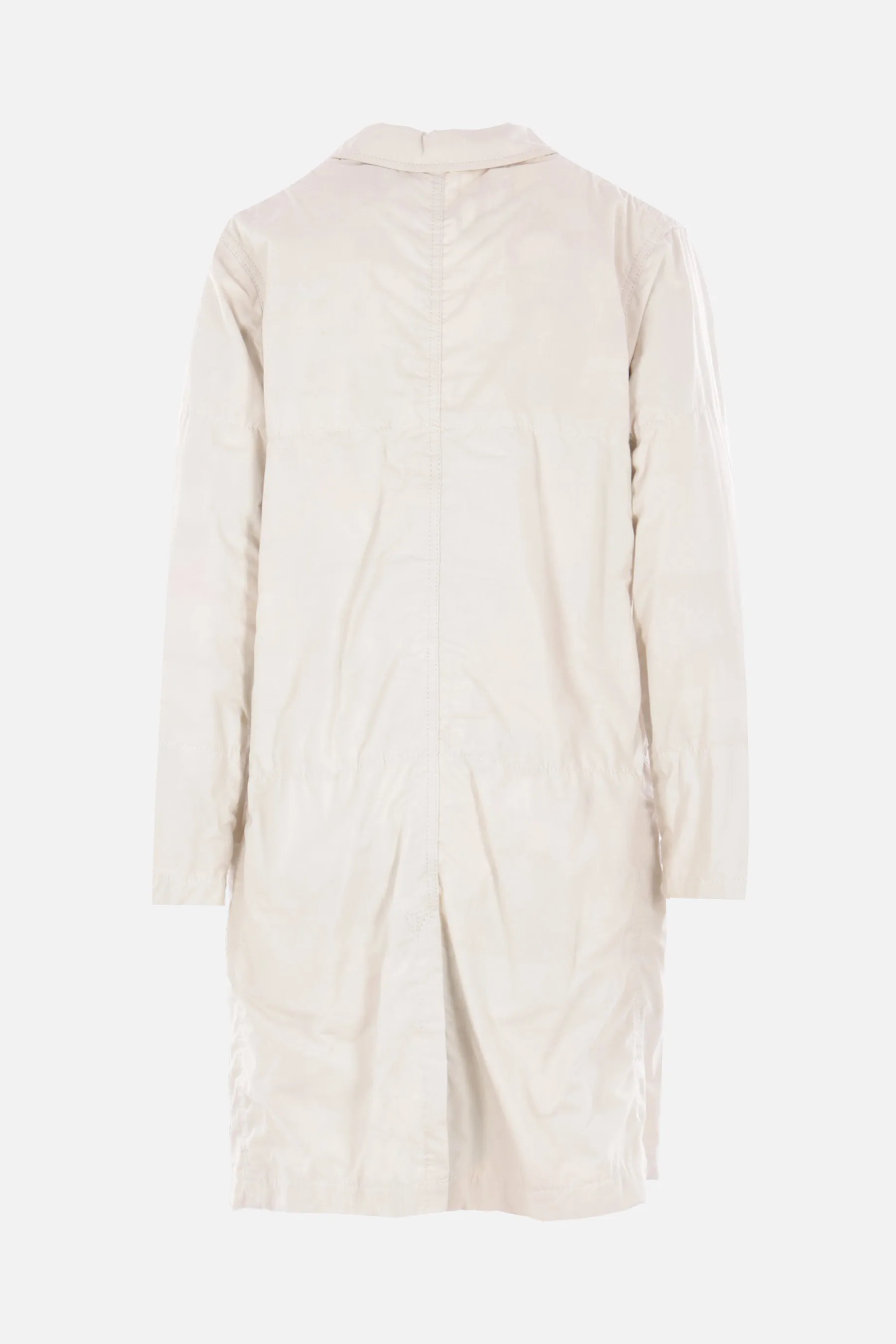 single-breasted coat in cotton