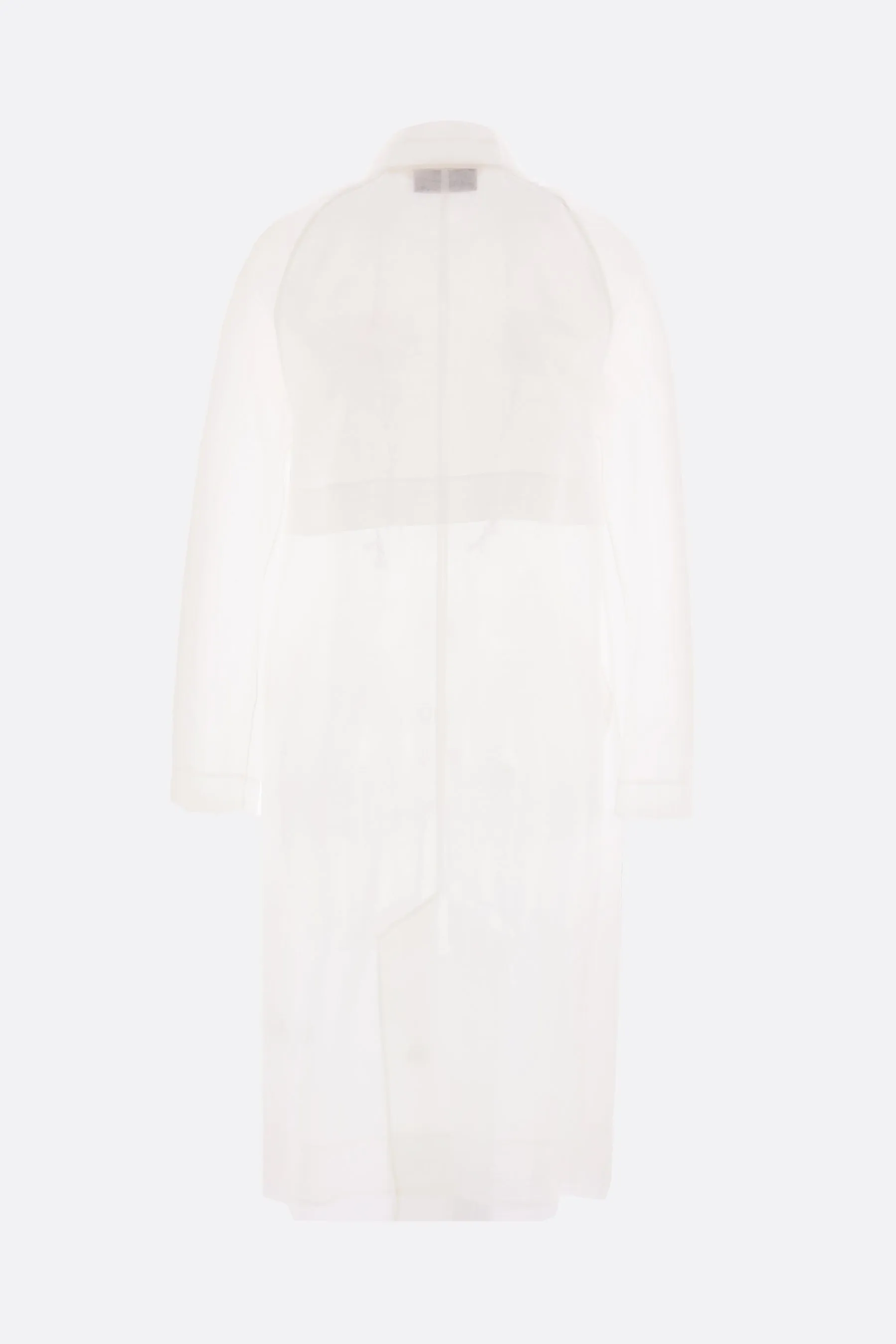 single-breasted coat in organza with flowers