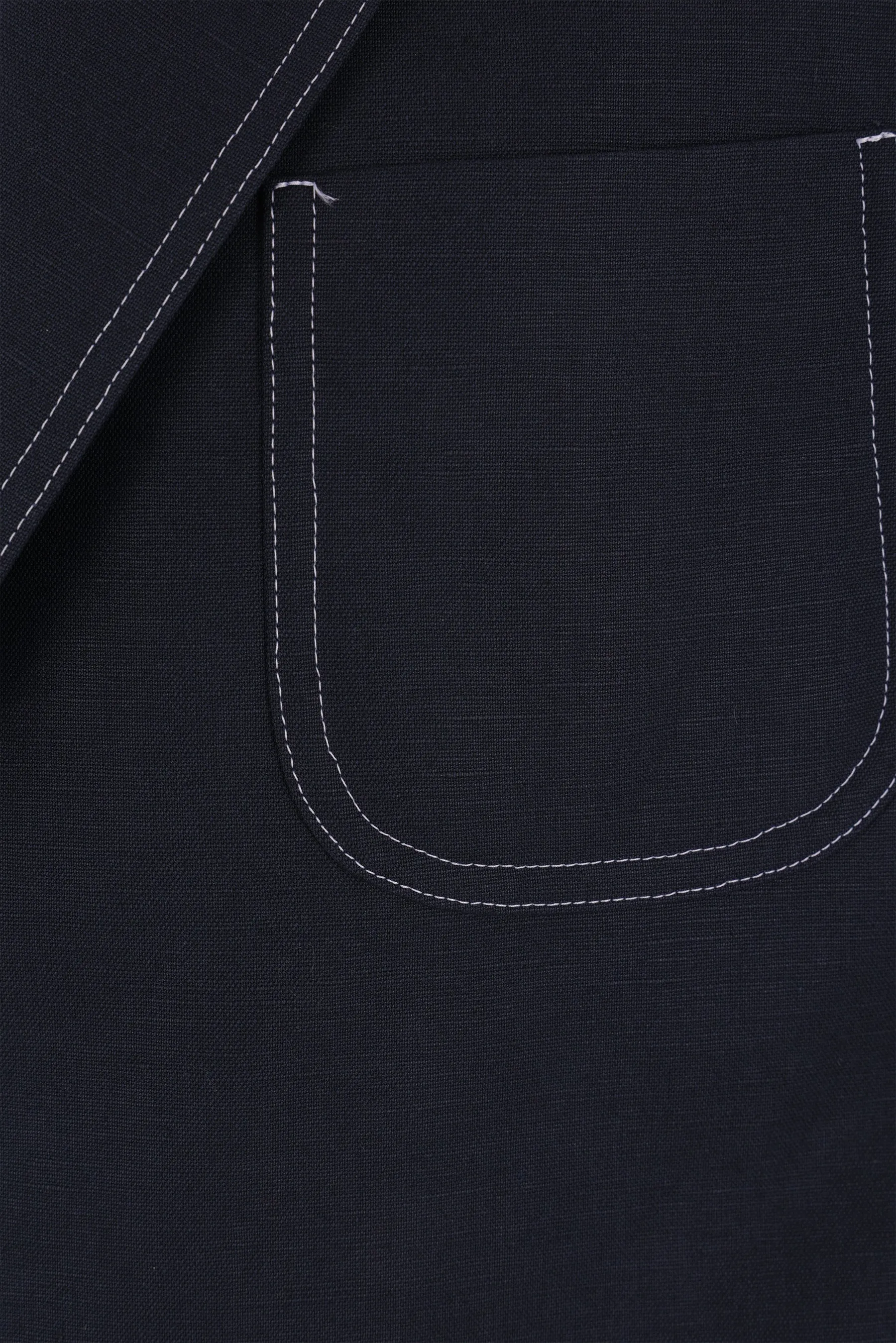 single-breasted jacket in cotton and linen