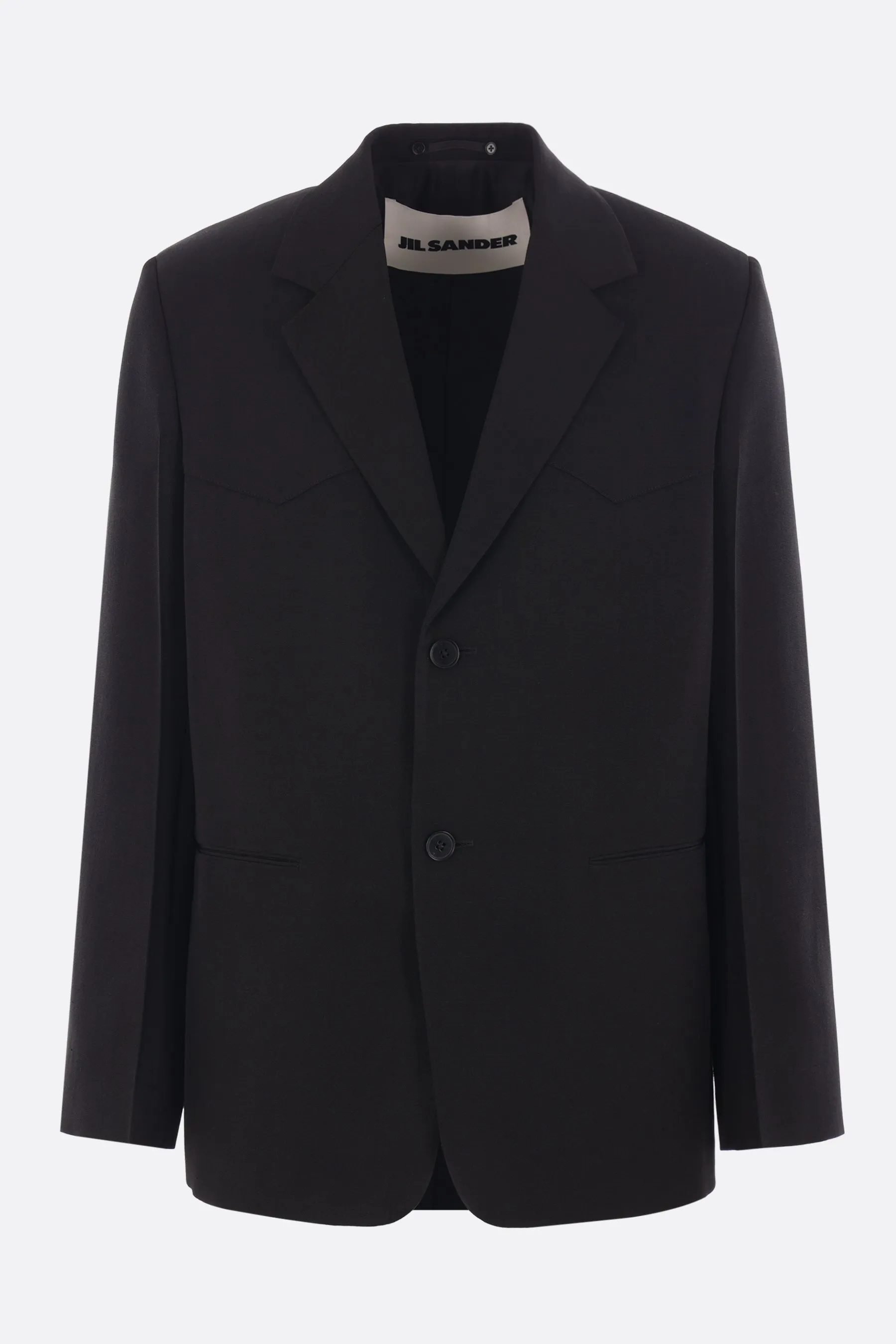 single-breasted jacket in silk blend
