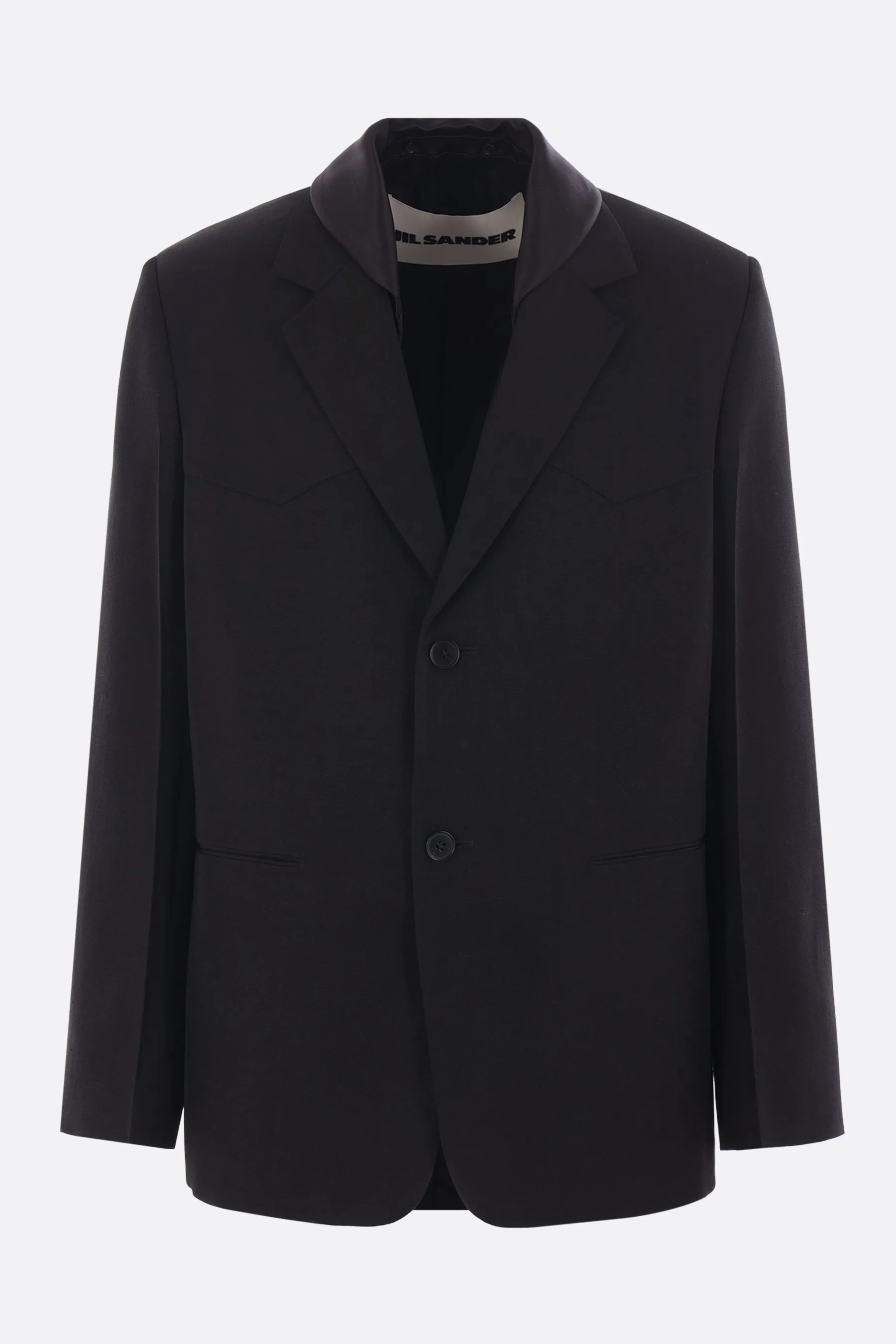 single-breasted jacket in silk blend