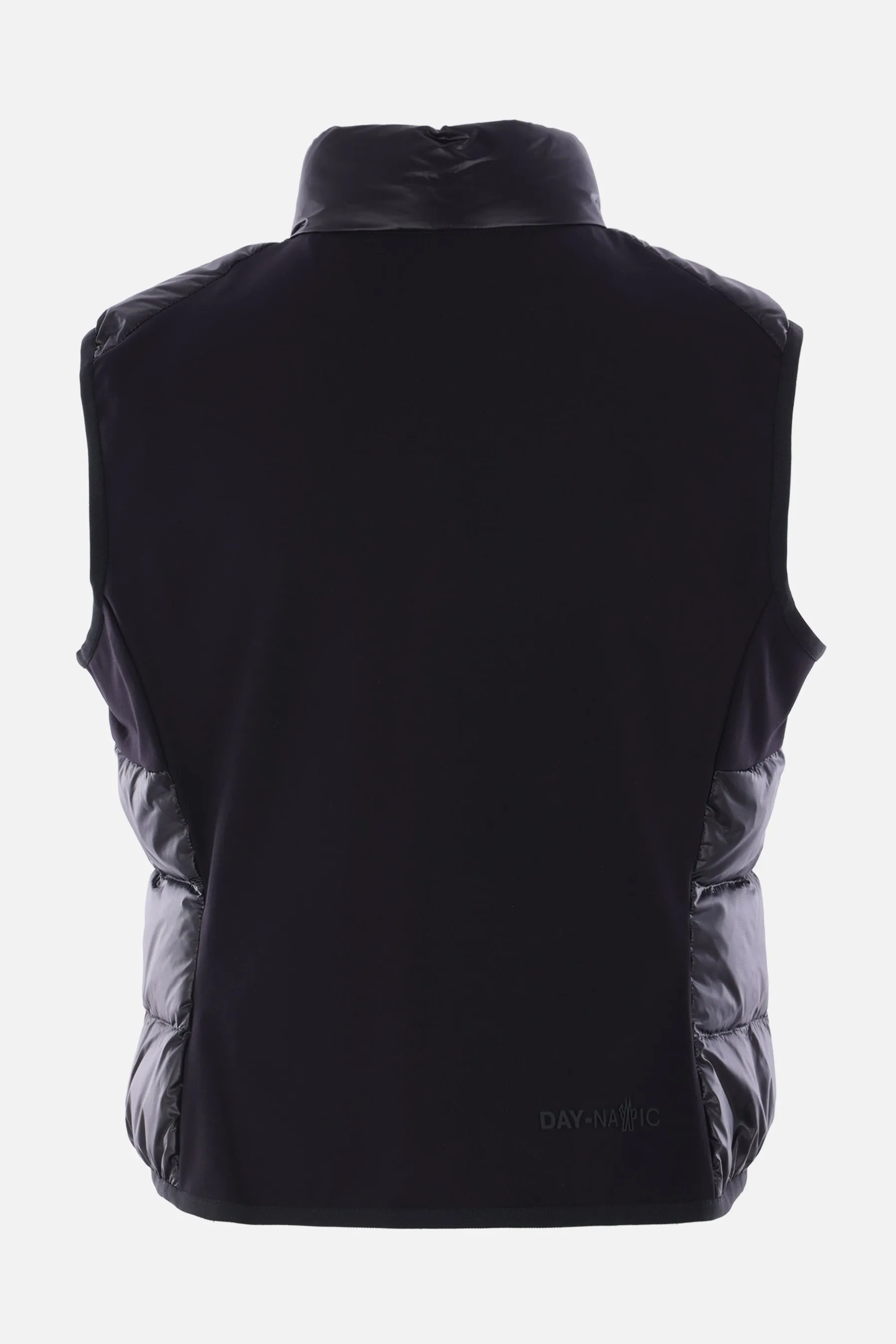 sleeveless down jacket in glossy nylon
