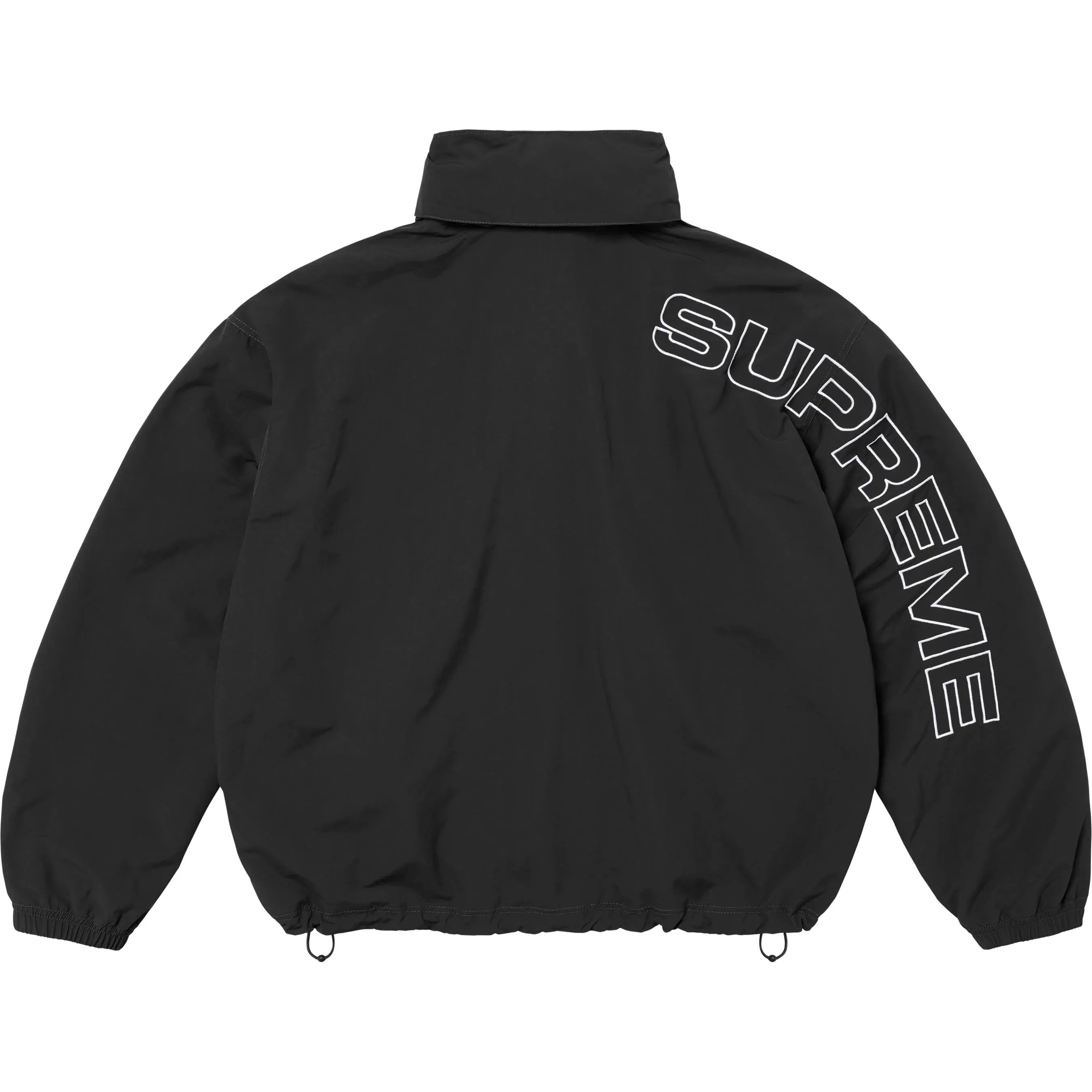 Spreme Spellout Embroidered Track Jacket Black
