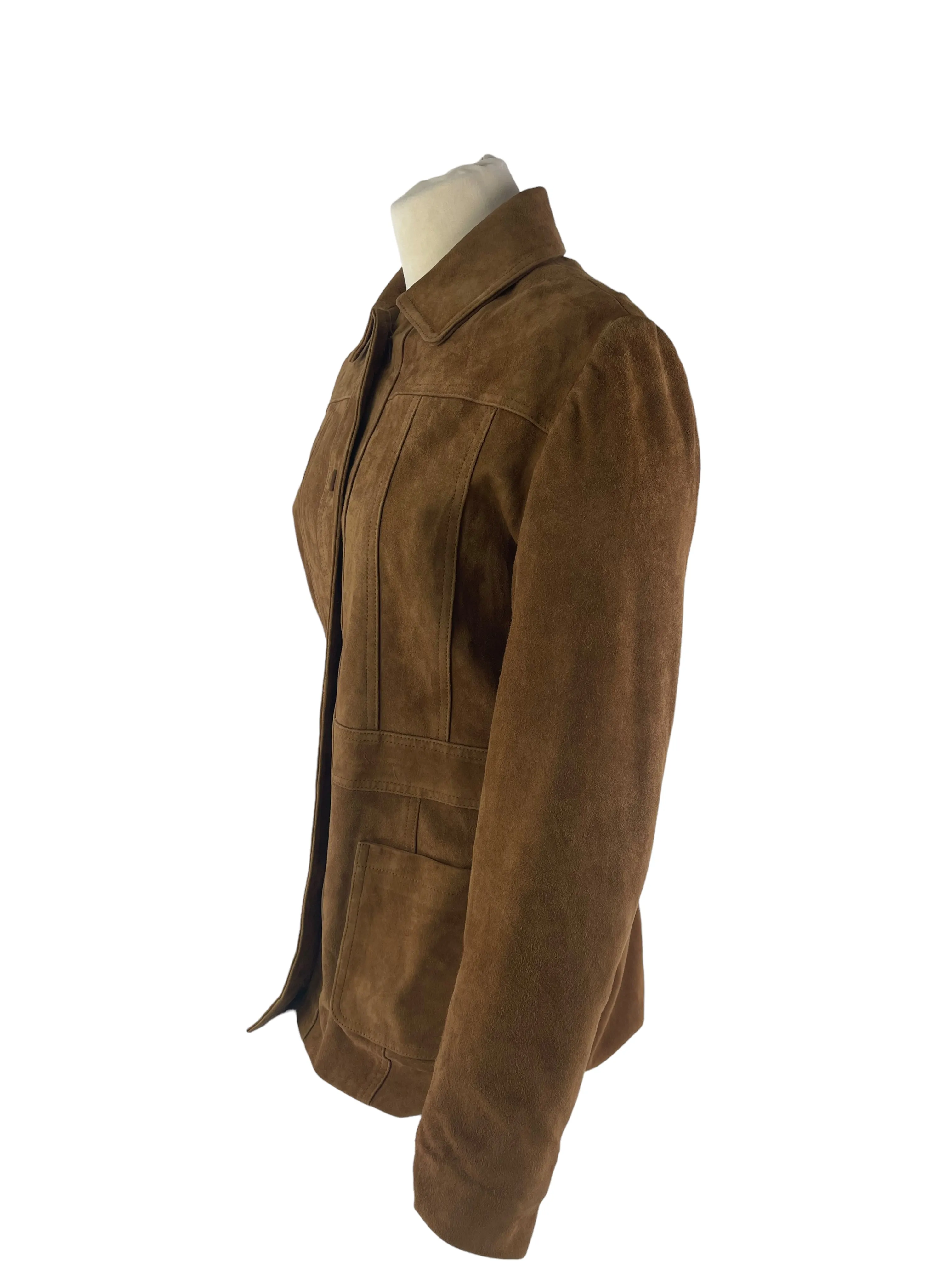 Stefanel Tan Suede Jacket - Size X-Large