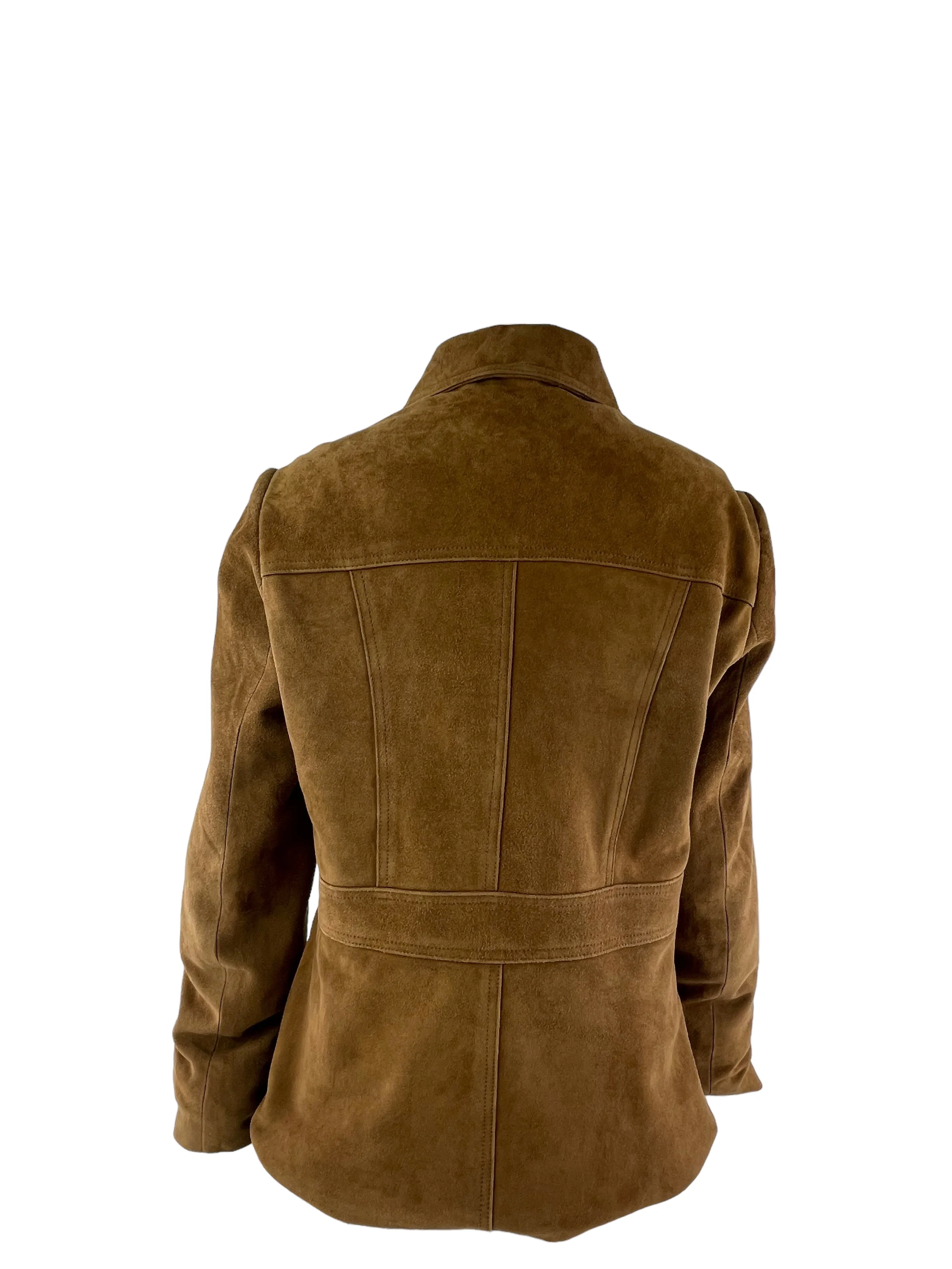 Stefanel Tan Suede Jacket - Size X-Large