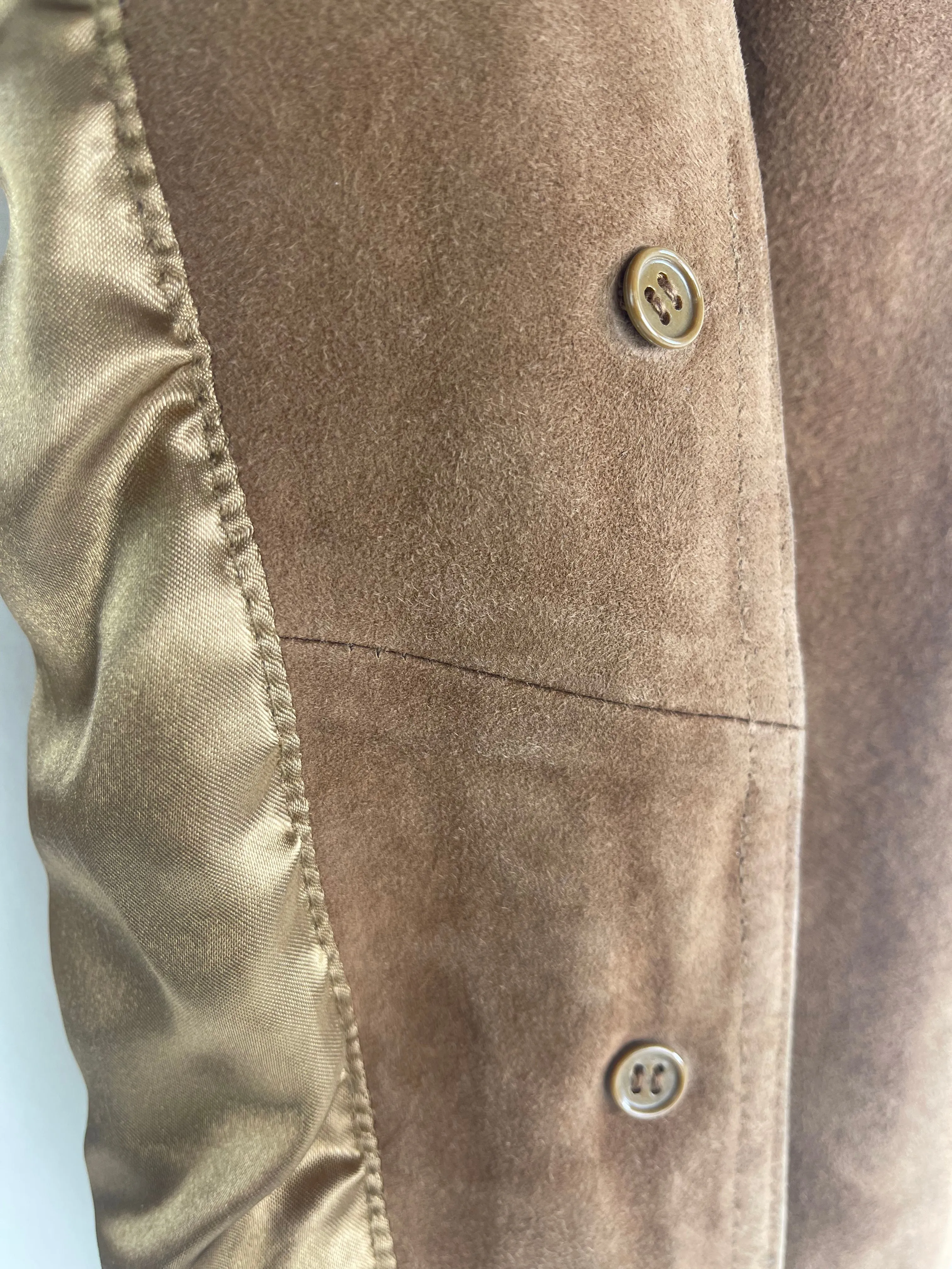Stefanel Tan Suede Jacket - Size X-Large