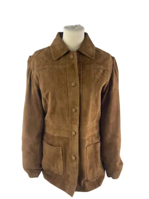 Stefanel Tan Suede Jacket - Size X-Large