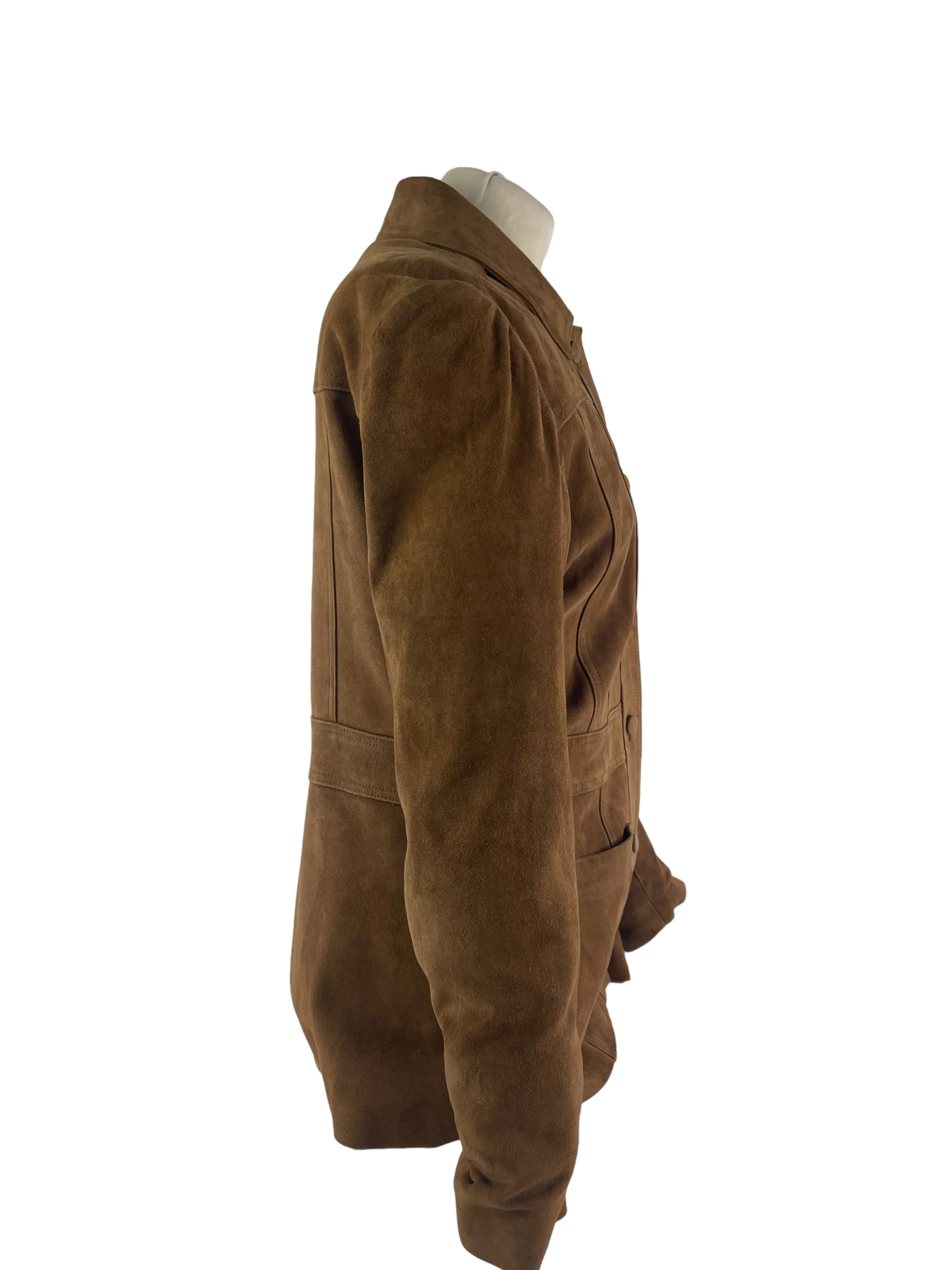Stefanel Tan Suede Jacket - Size X-Large