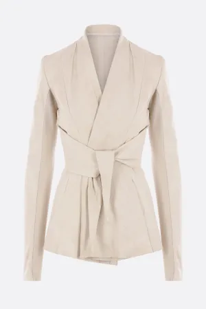 Strutter jacket in leather and knit