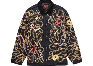 Supreme Chains Quilted Jacket Black