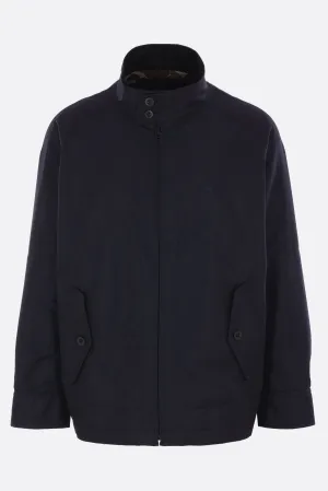 technical cotton jacket with embroidery