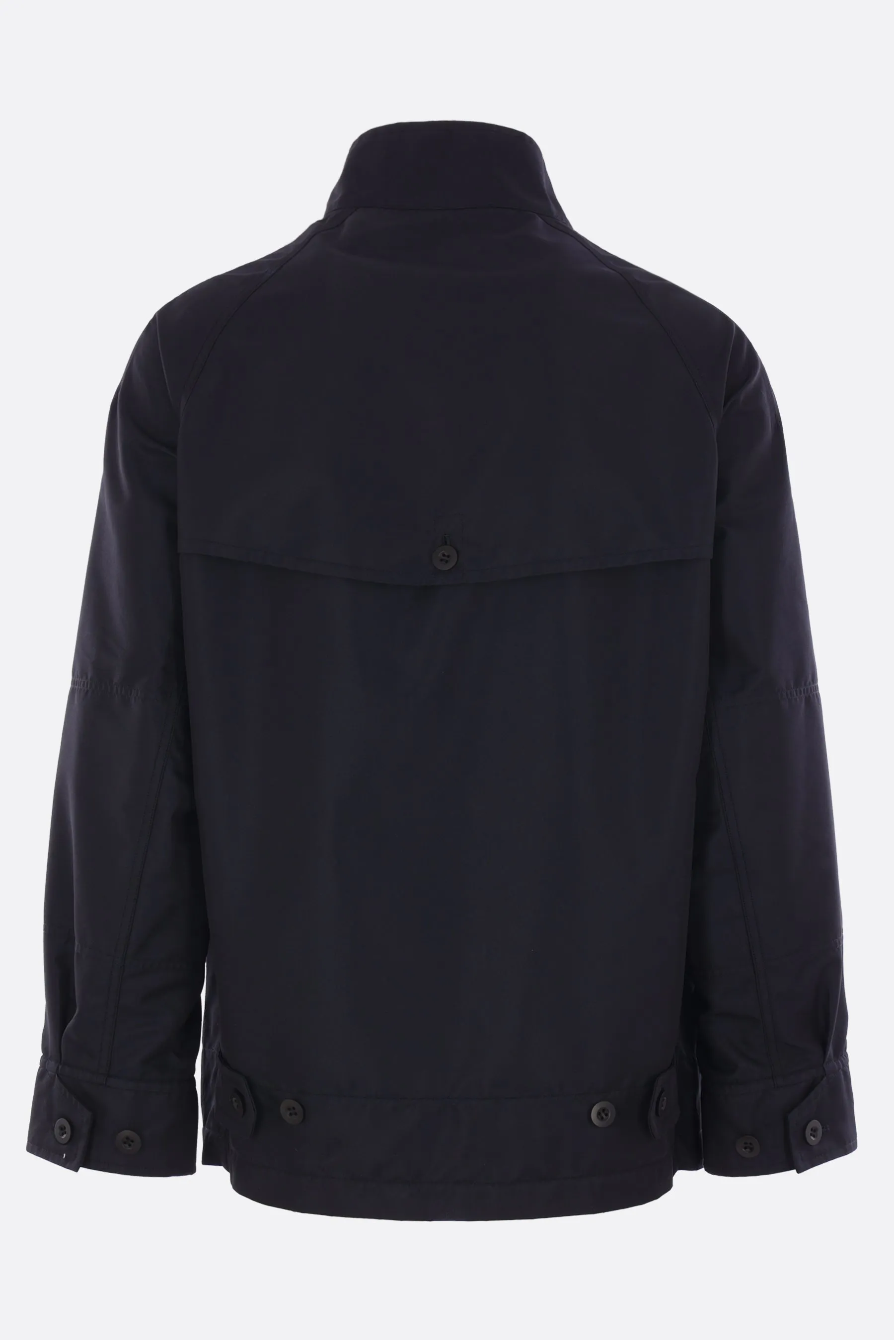 technical cotton jacket with embroidery