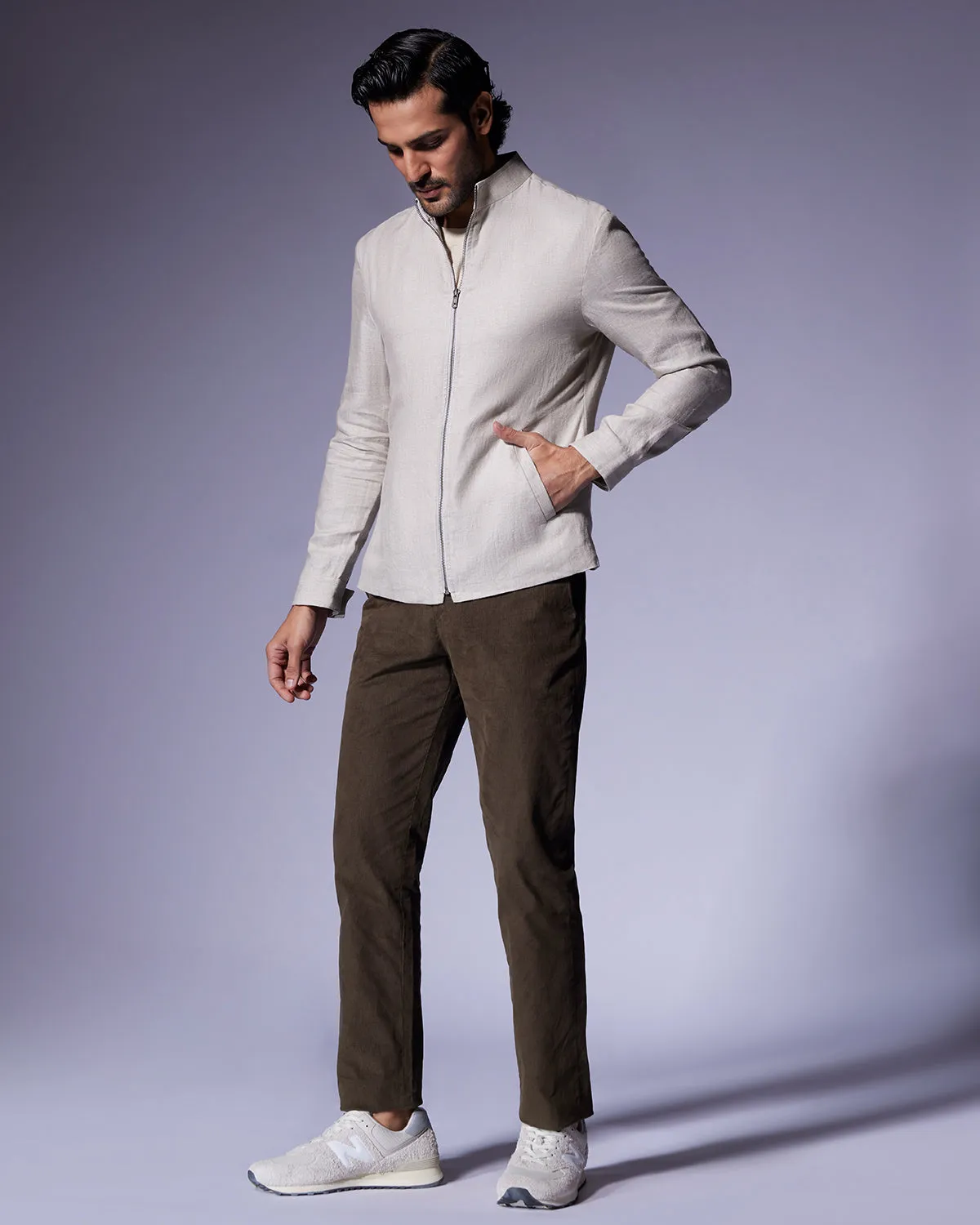 The Solaris Linen Jacket - Beige