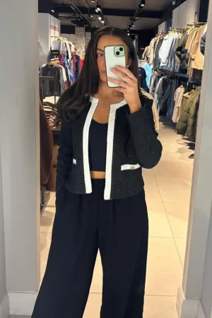 Tiffany Cropped Contrast Jacket