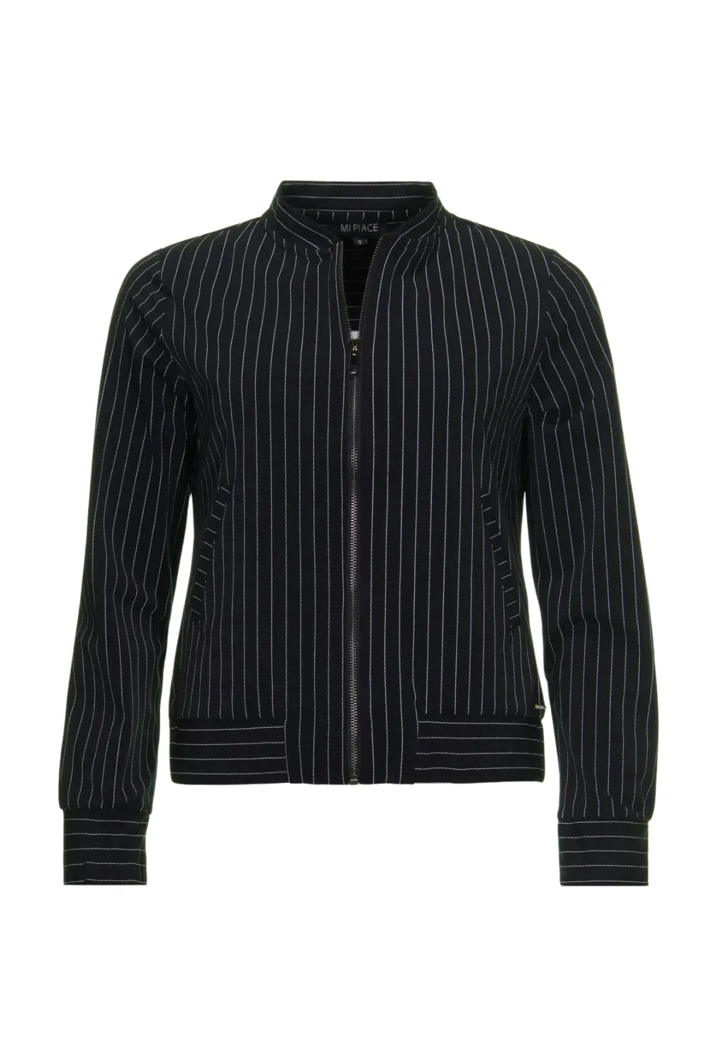Travel jacket black pinstripe 202463