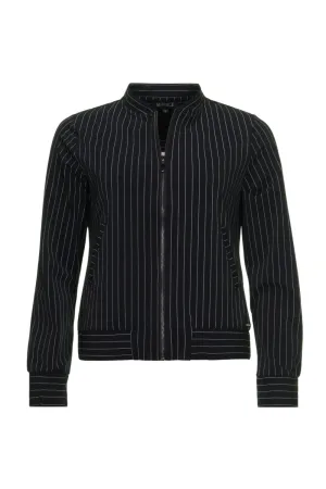 Travel jacket black pinstripe 202463