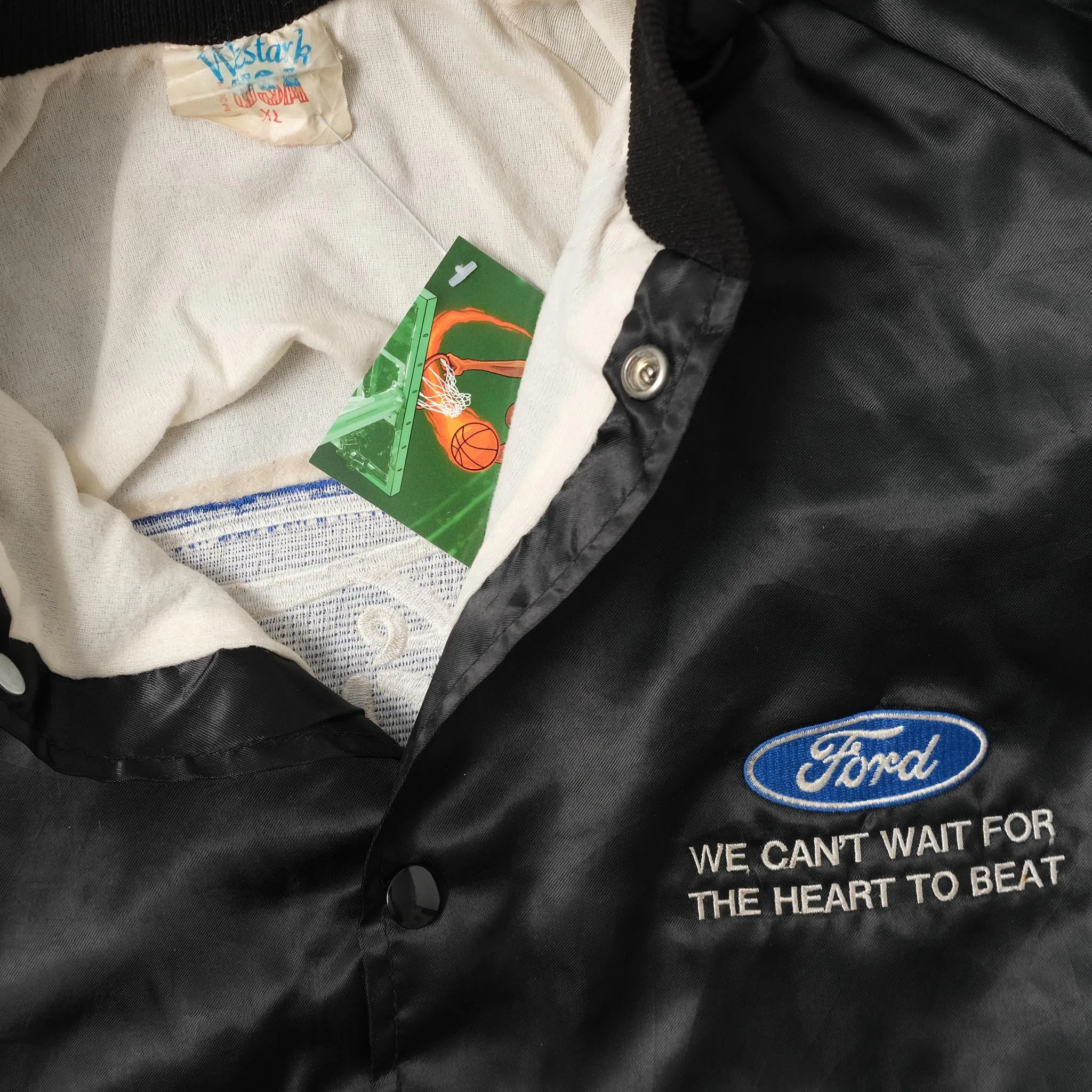 Vintage Ford Satin College Jacket XLarge