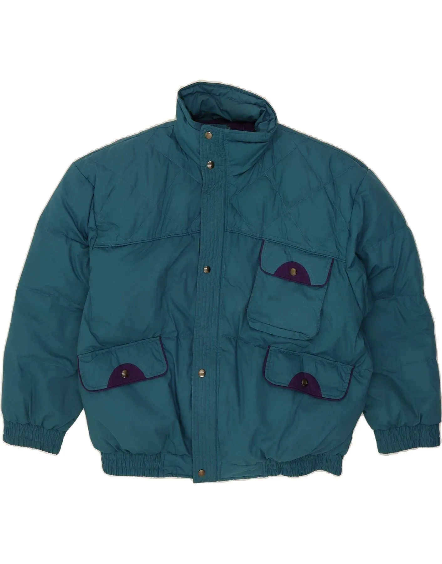 VINTAGE Mens Padded Jacket UK 40 Large Blue Polyester