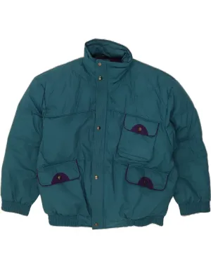VINTAGE Mens Padded Jacket UK 40 Large Blue Polyester