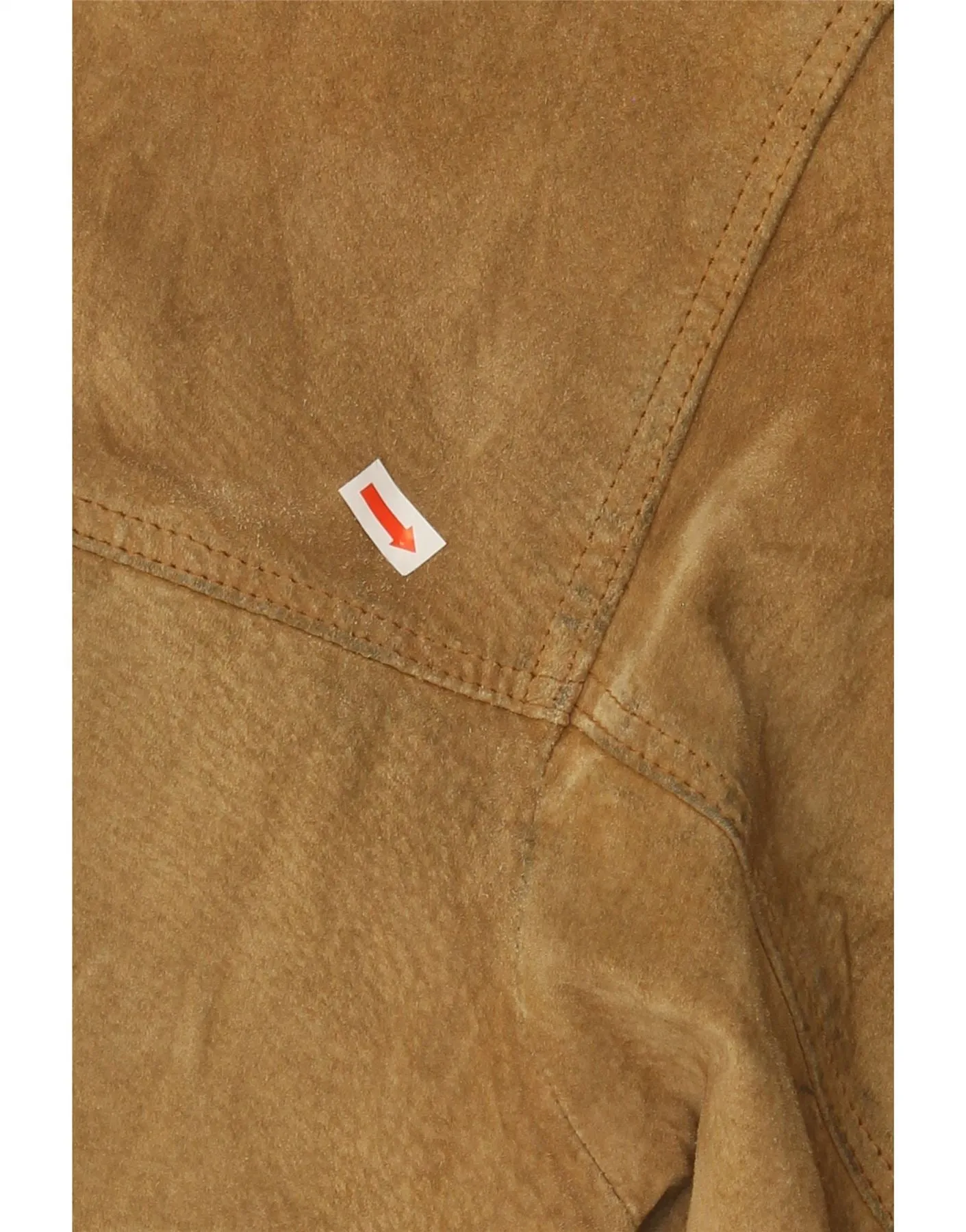 VINTAGE Mens Suede Jacket IT 50 Large Brown Leather