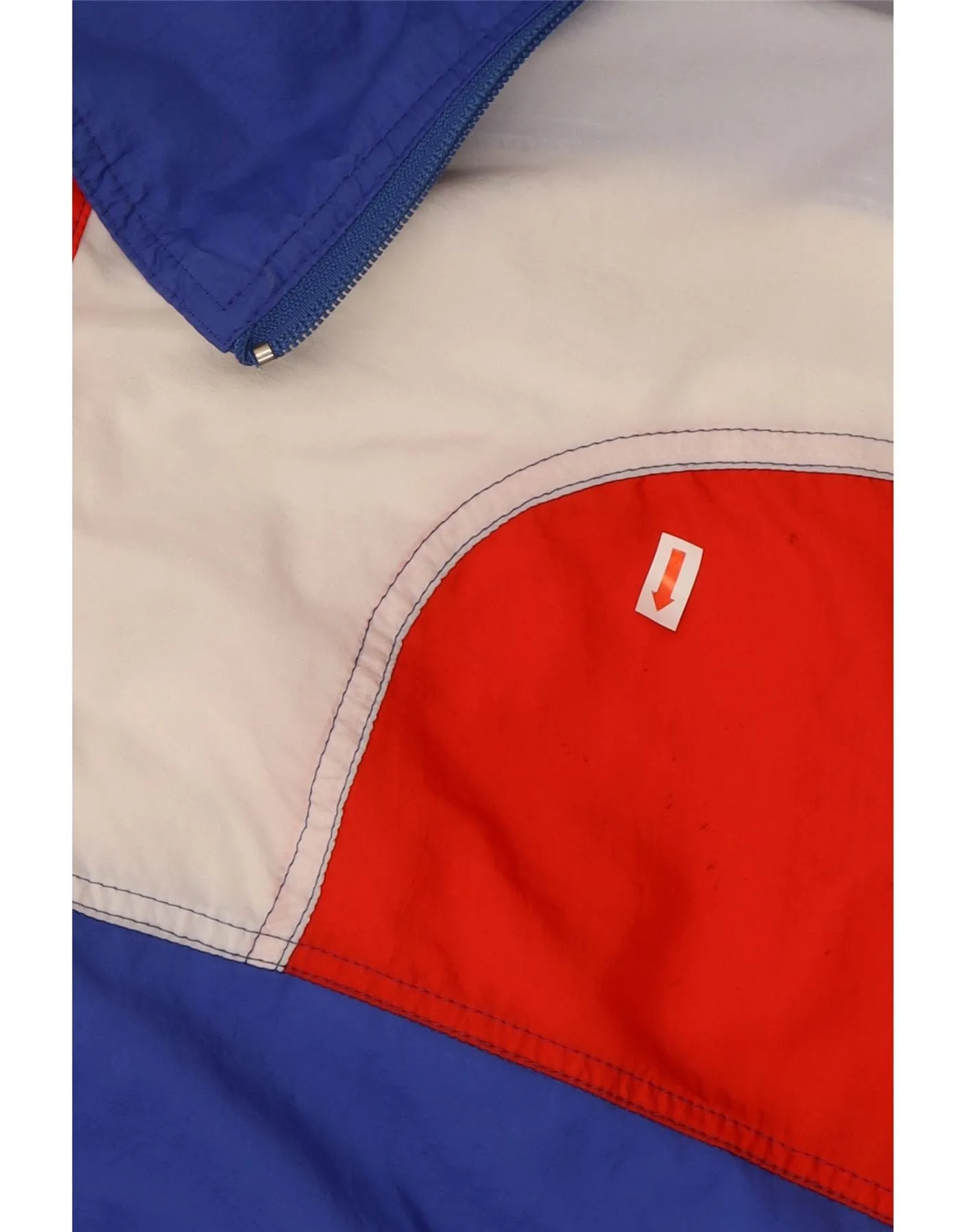 VINTAGE Womens Tracksuit Top Jacket UK 18 XL Multicoloured Colourblock