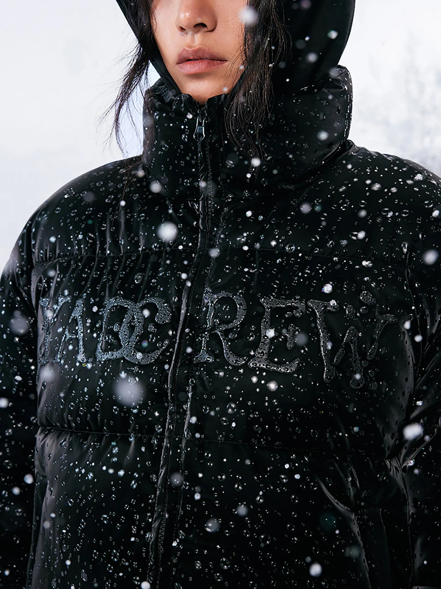 Water Bead Texture Cotton Coat