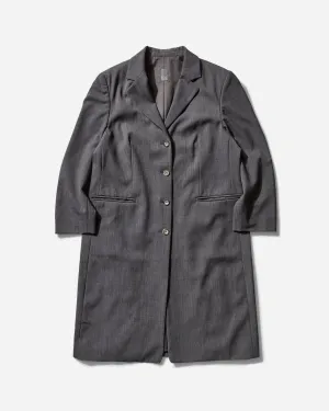Women's Wool Single Line Trench Coat Grey