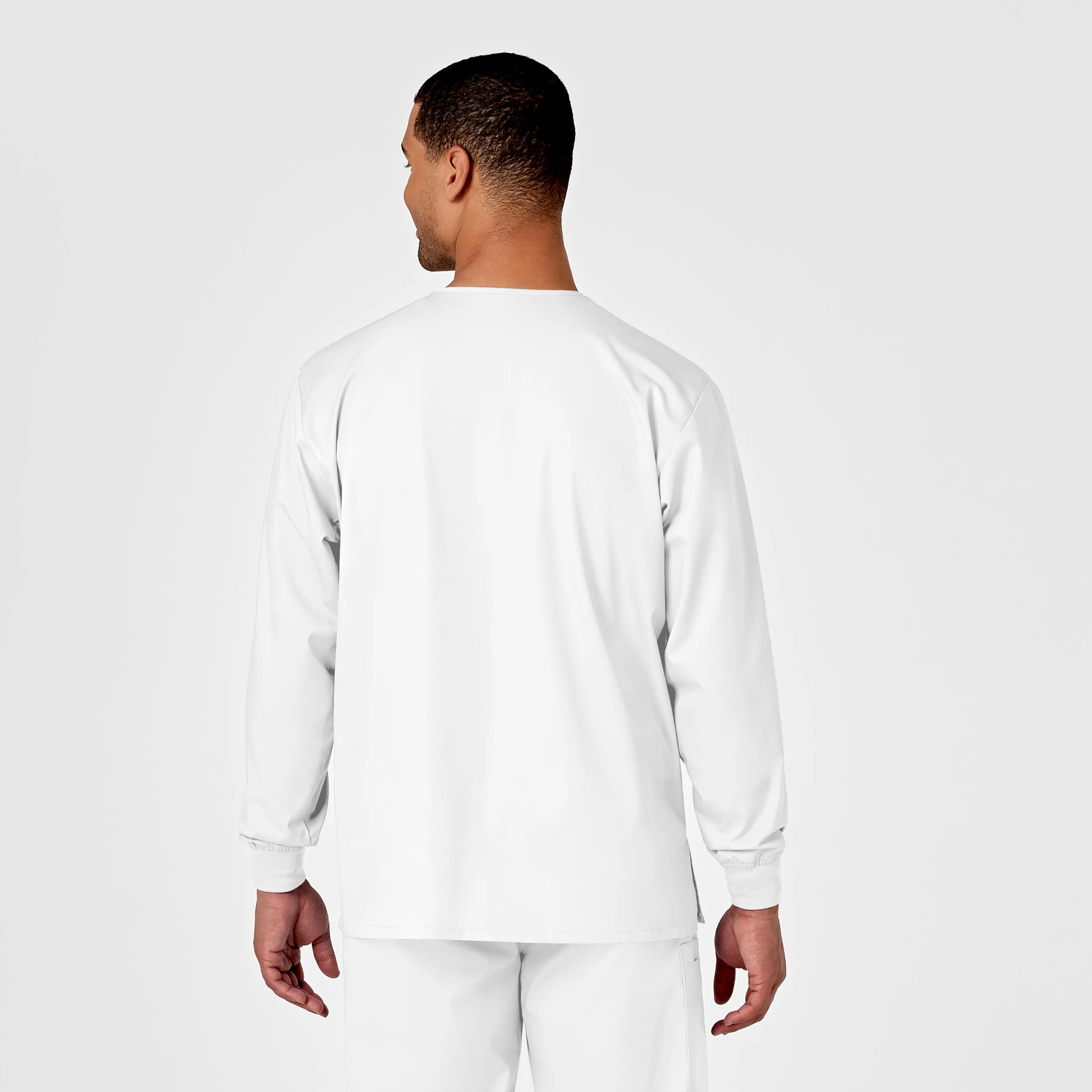 WonderWORK Unisex Snap Front Scrub Jacket - White