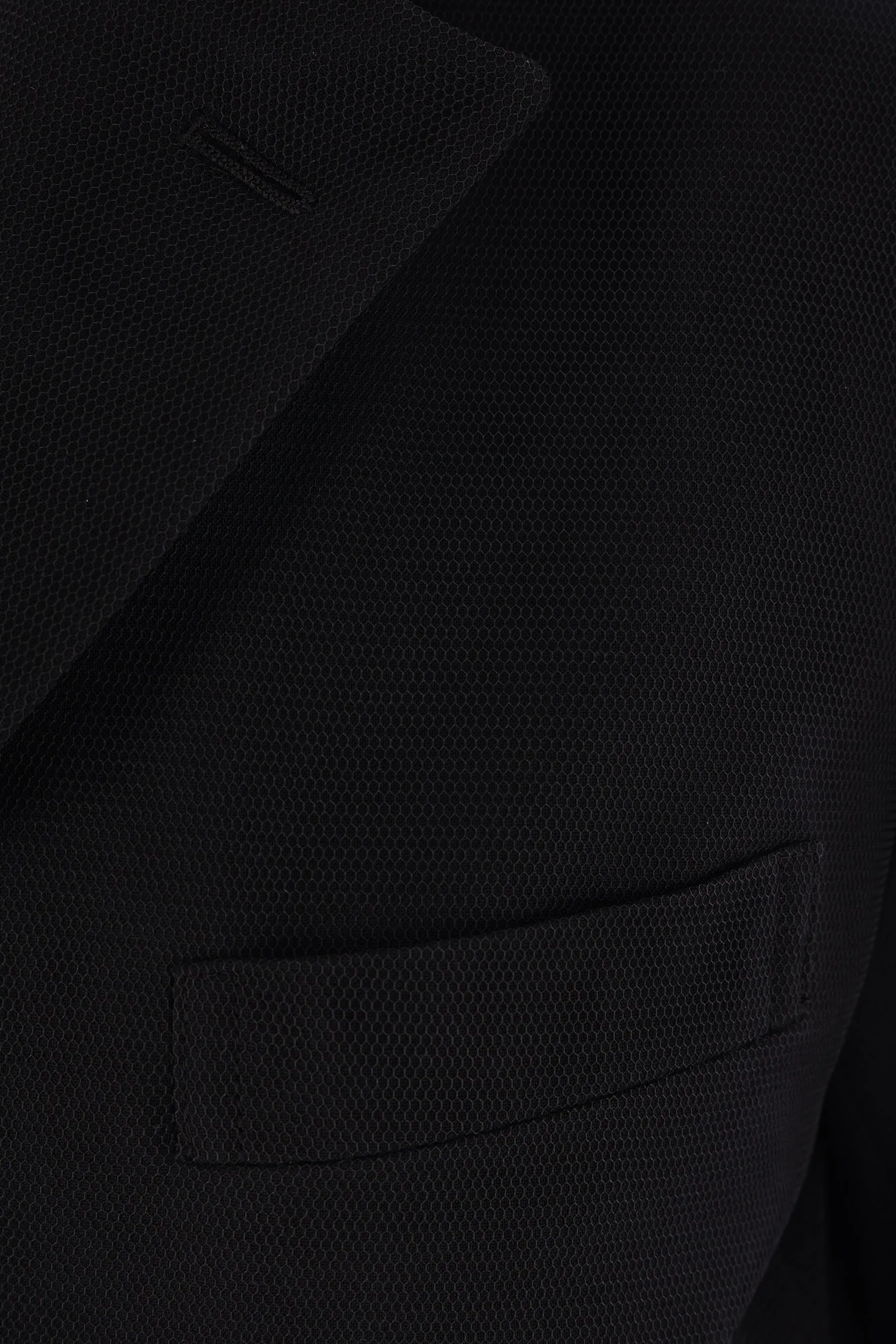 wool and mesh jacket with destructured hem