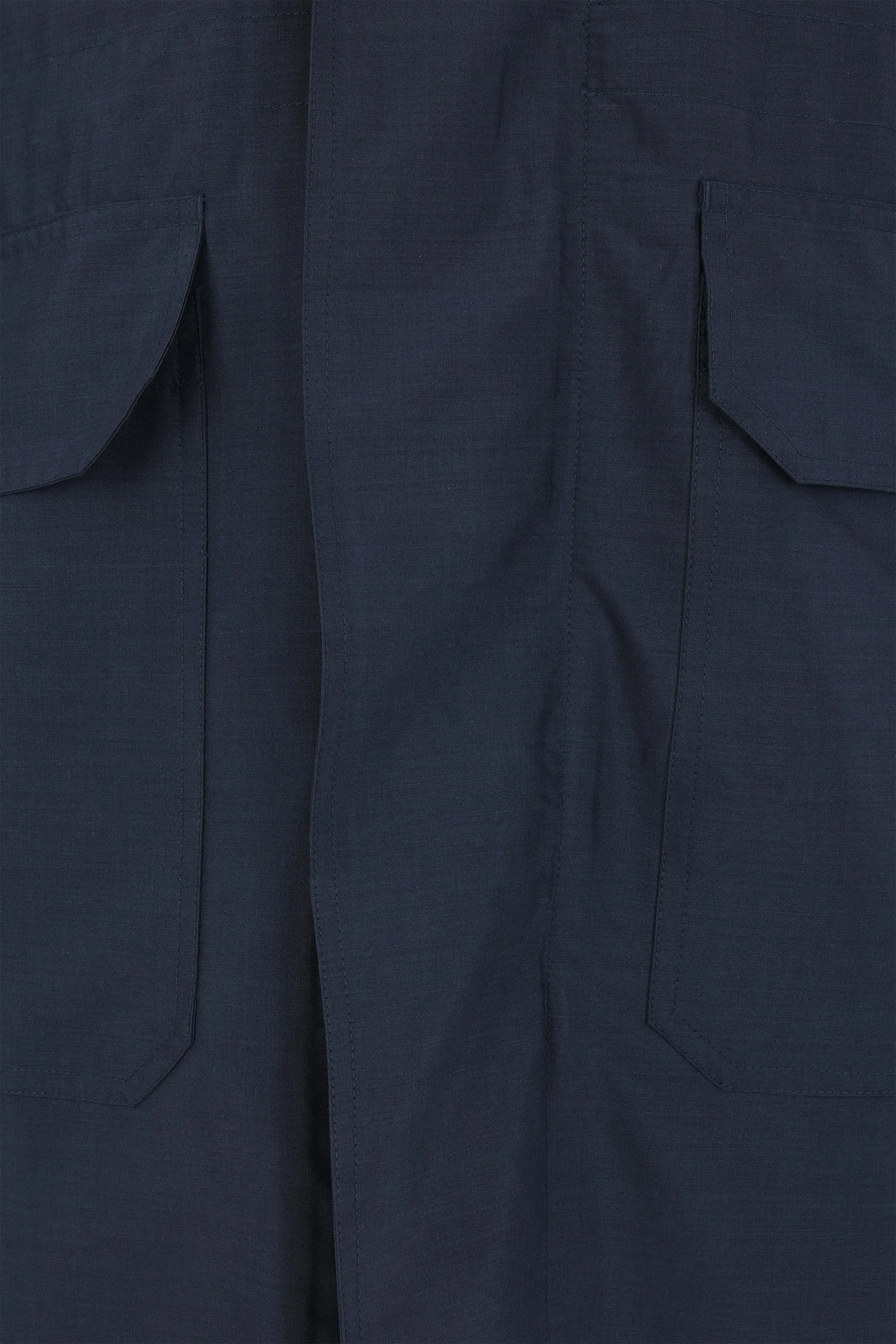 wool and silk parka coat