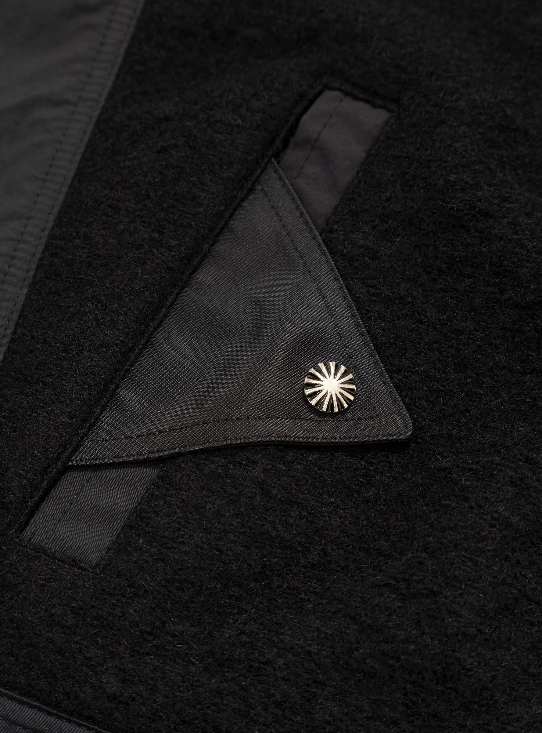 Wool Jersey Vest Jacket Black