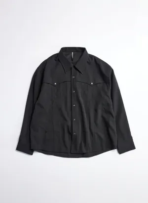 Wool Like Polyester Western Shirt Jacket