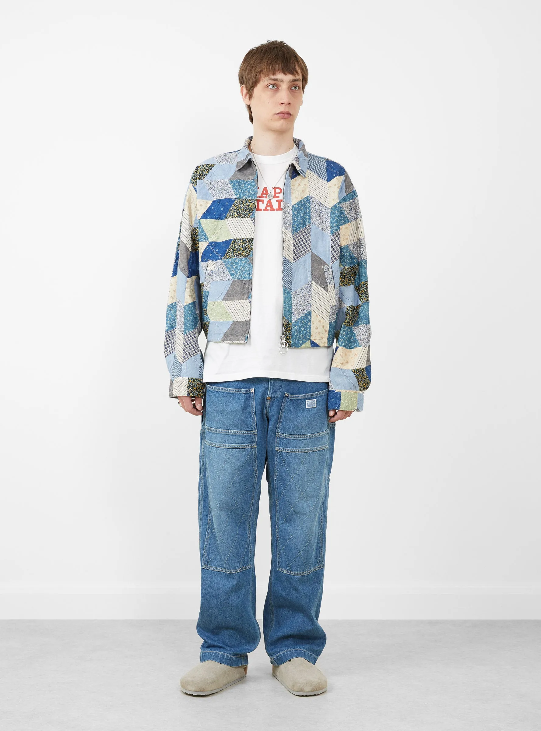 Yabane Quilt Patchwork Drizzler Jacket Indigo