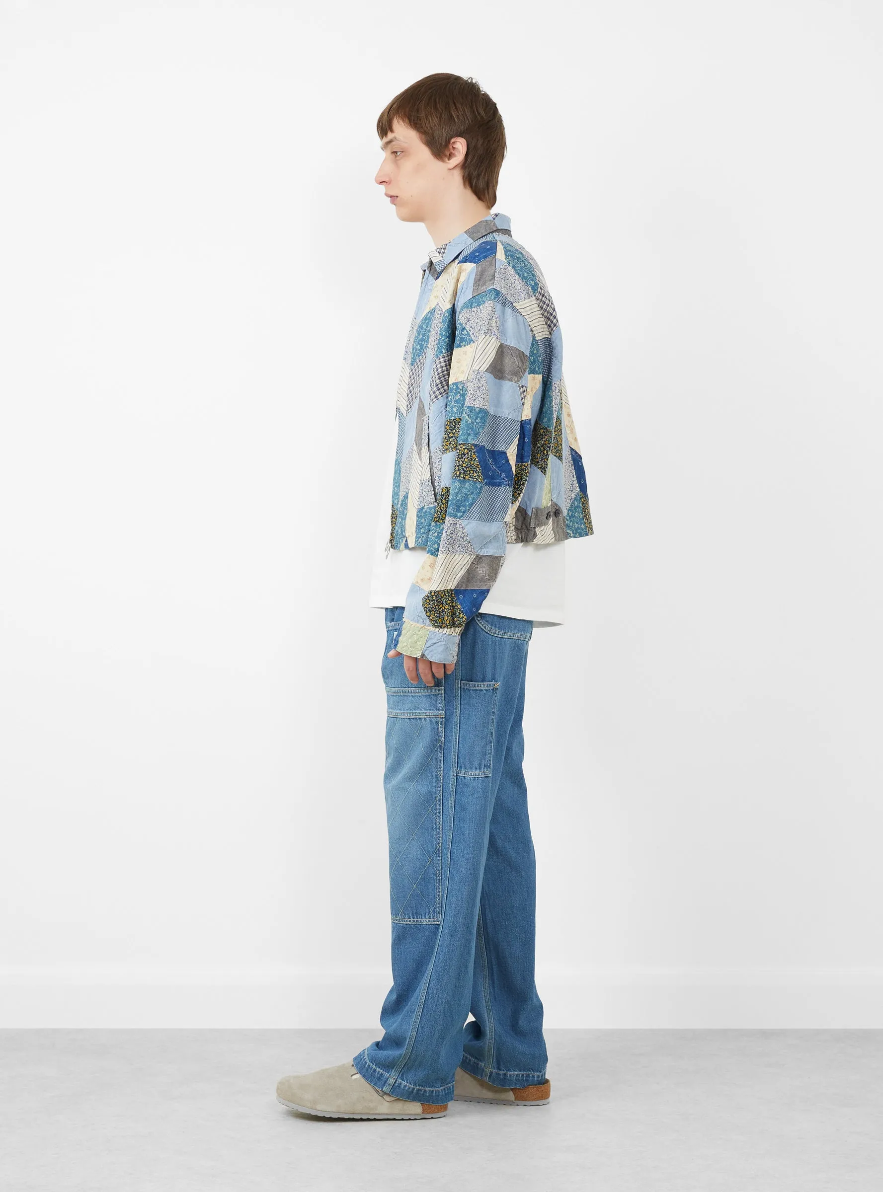 Yabane Quilt Patchwork Drizzler Jacket Indigo