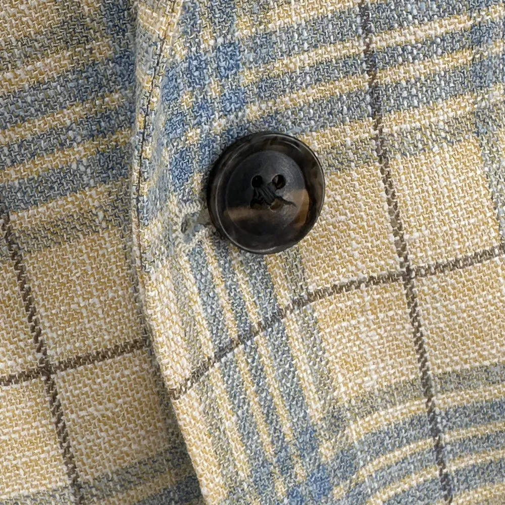 Yellow with Sky Check Sport Coat